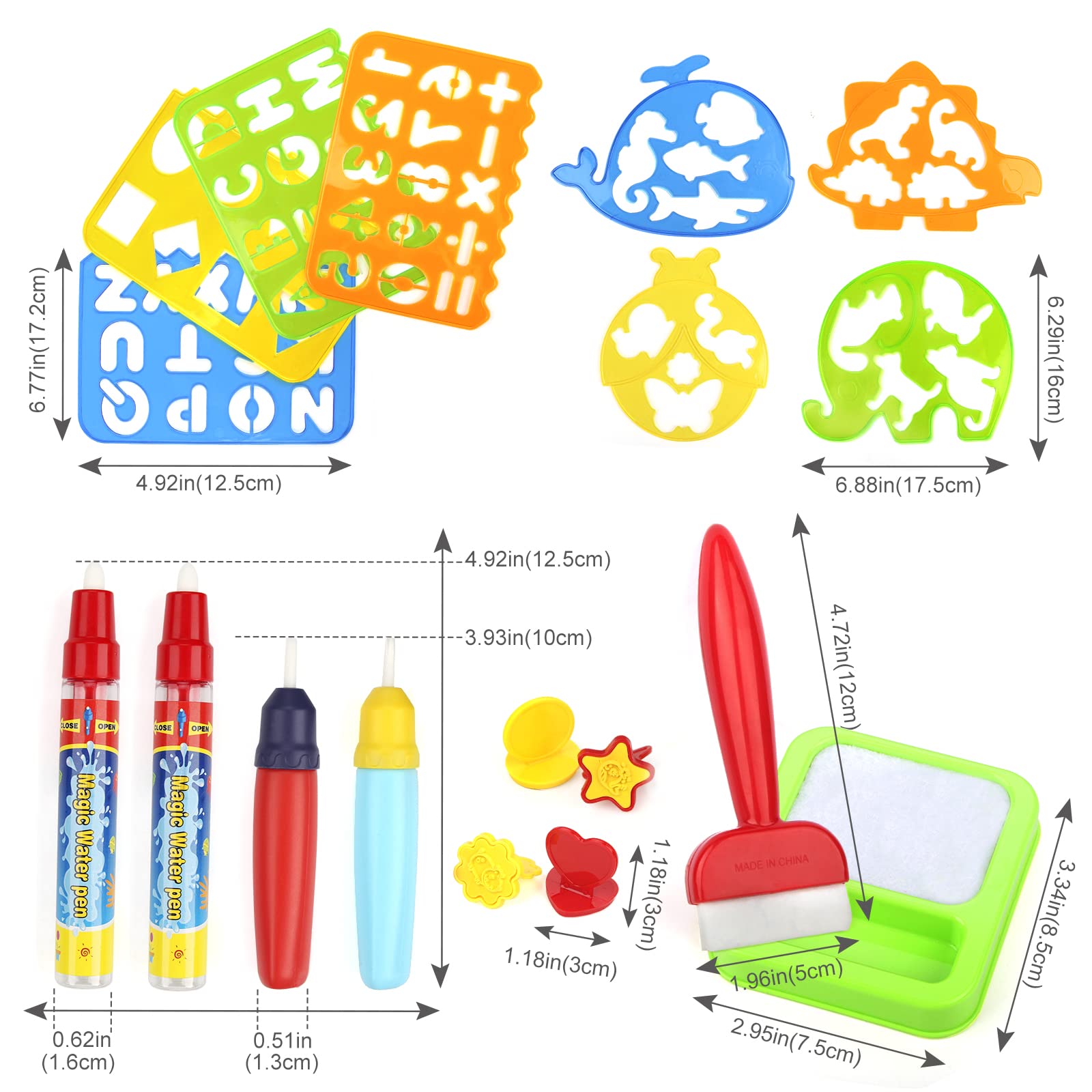 Stylos à Eau Rechargeables - Lot De 9 Pour Tapis Et Livres De Dessin Aquatique