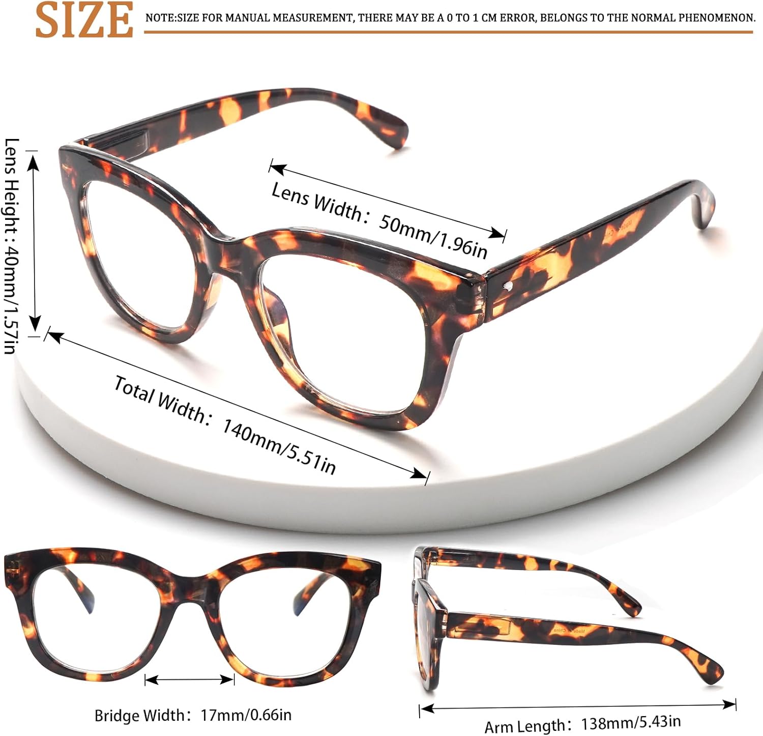 VIDEBLA Progressive Multifocus Reading Glasses for Women Men Blue Light Blocking Spring Hinges No Line Multifocal Readers