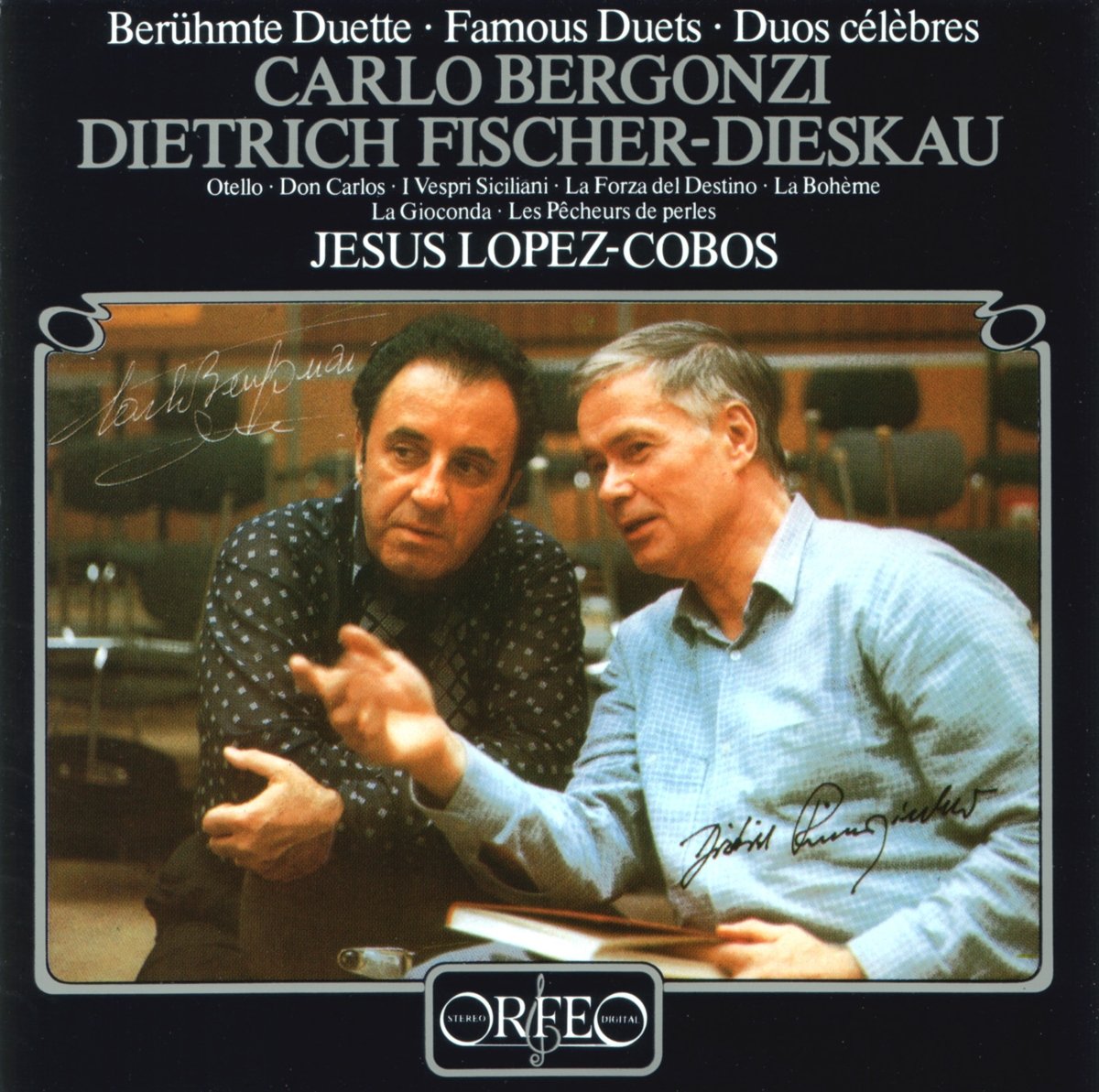 Famous Duets (Berühmte Duette) [Audio CD] Carlo Bergonzi,Dietrich Fischer-Dieskau and Symphonieorchester d. BR, Jesus Lopez-Cobos