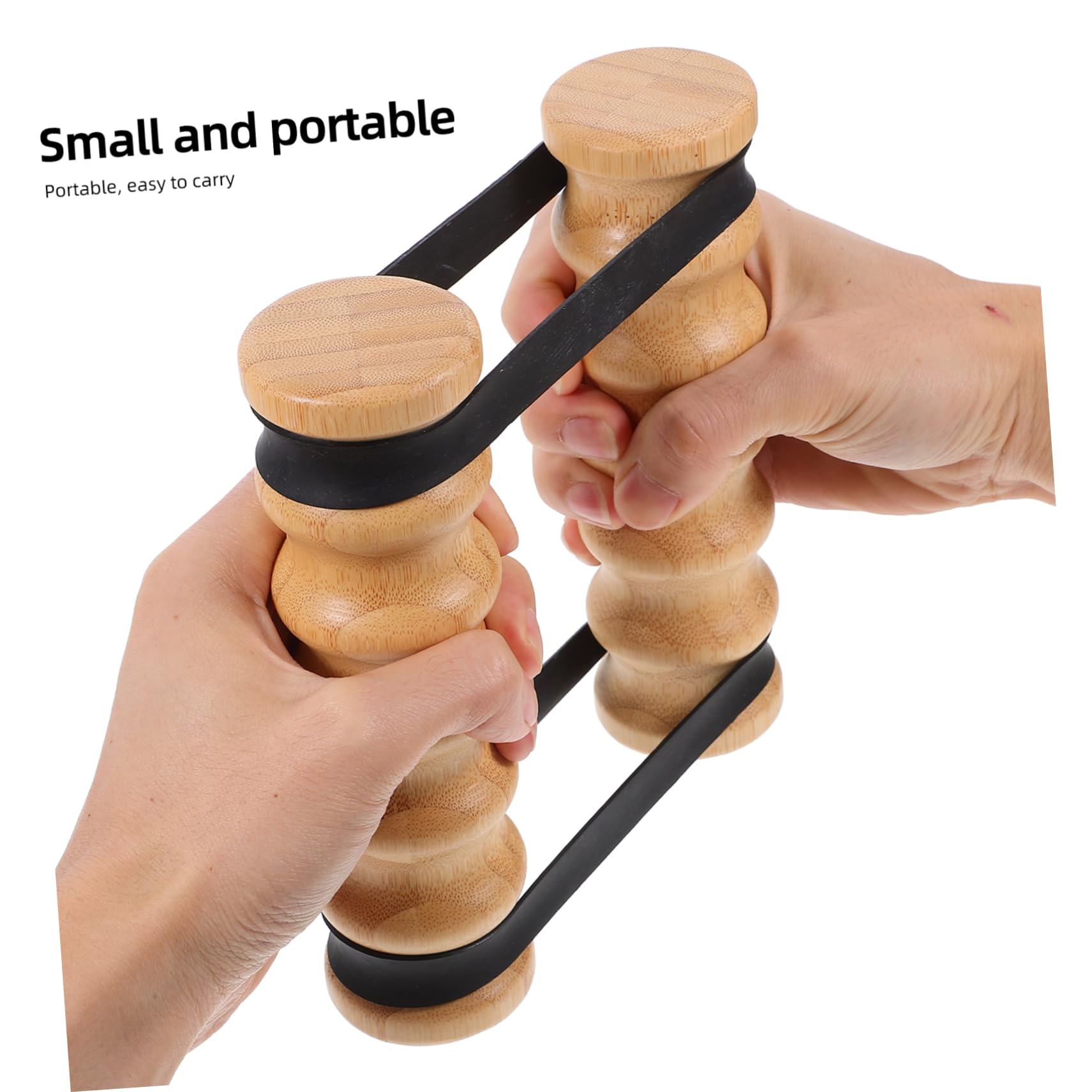 Bandas de Resistencia con Asas de Madera, 2 Piezas, Ajustables