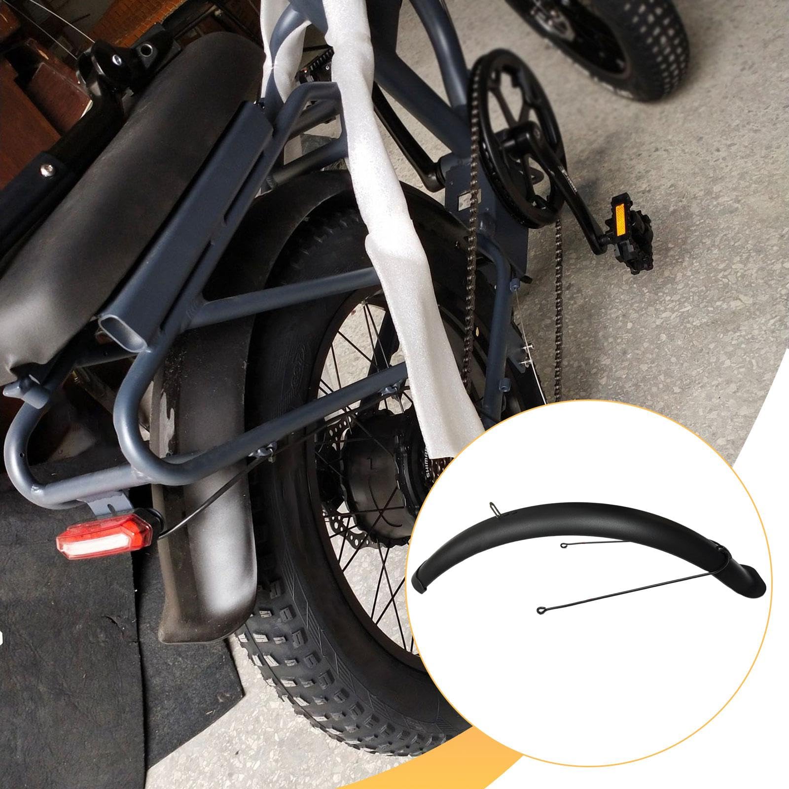 Baoblaze 2 Pièces Garde-Boue Vélo Pneus Larges Déflecteur Boue Installation Simple Accessoire Léger Résistant Pratique Adapté pour Vélo Neige Plage Électrique