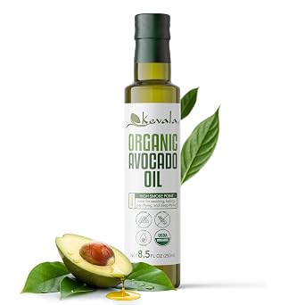 Kevala Organic Avocado Oil - 8.5 oz, 250 ml, Cold Pressed Avocado Oil for Cooking, Organic Vegetable Oil Option, High Smoke Point, Gluten Free Base for a Vegetable Salad Dressing, Skin Care Uses