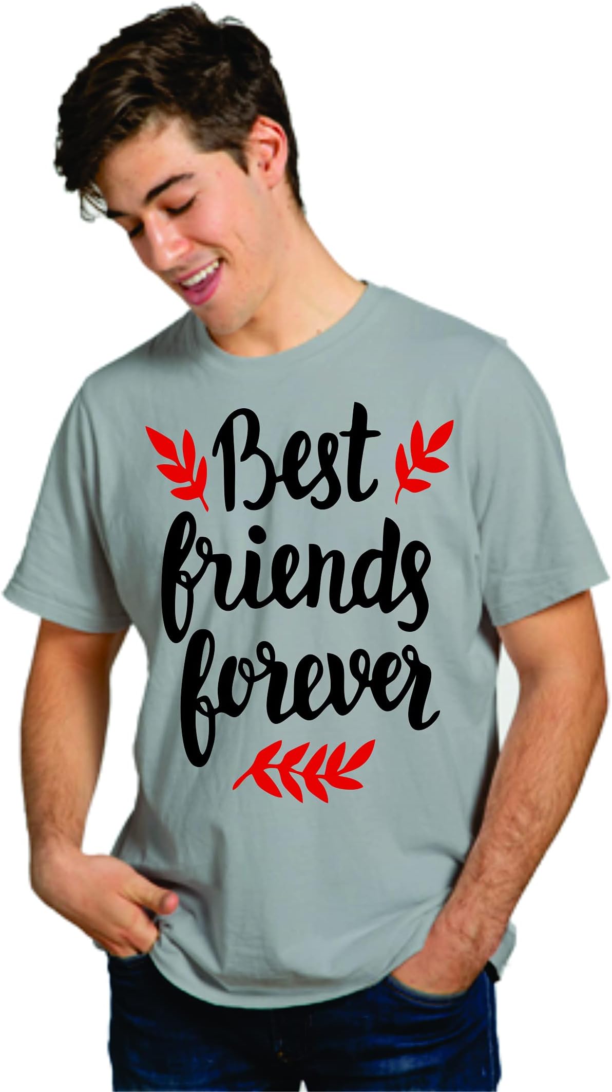 GAZELLE ACTIVE Feel Good Best Friends Forever Yellow Color Dri Fit T-Shirt for Adults