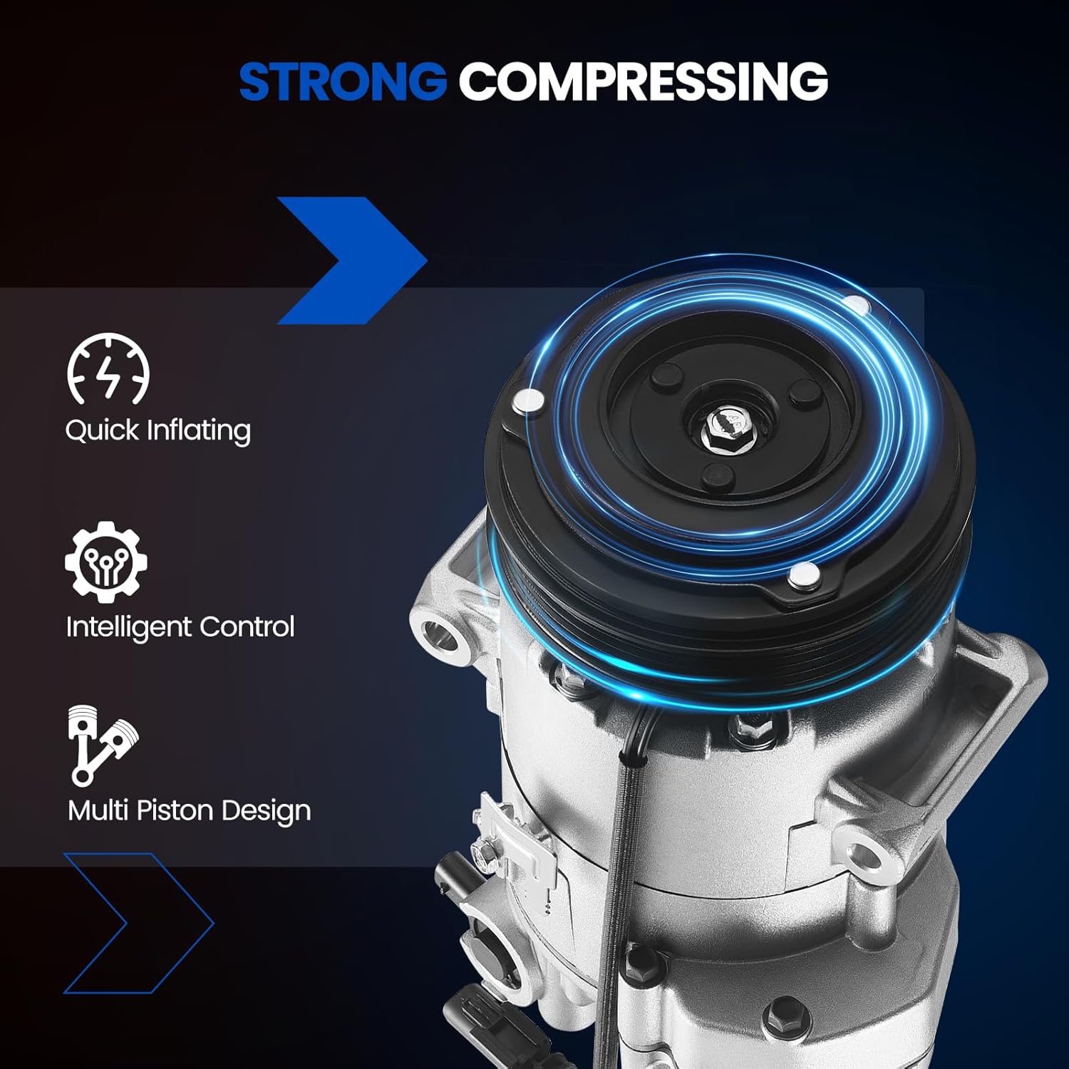 158271 Air Conditioning A/C Compressor with Clutch Compatible with Chevrolet Cruze/Cruze Limited L4 1.4L, 2012 2013 2014 2015