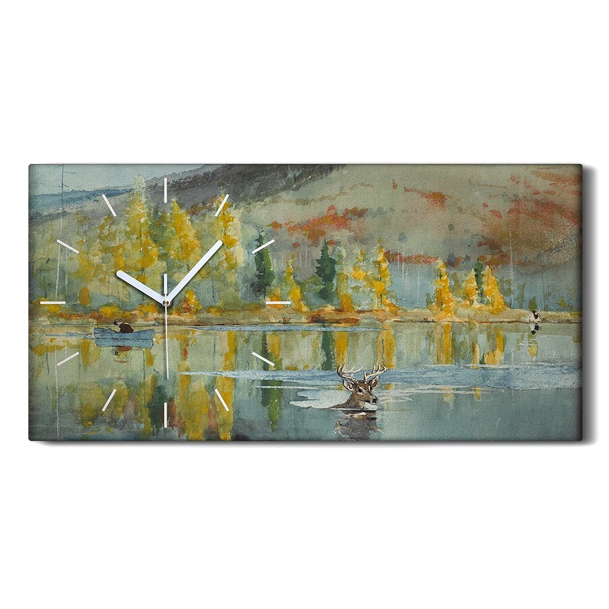 Horloge sur Toile Silencieuse sans Tic-Tac 60x30cm