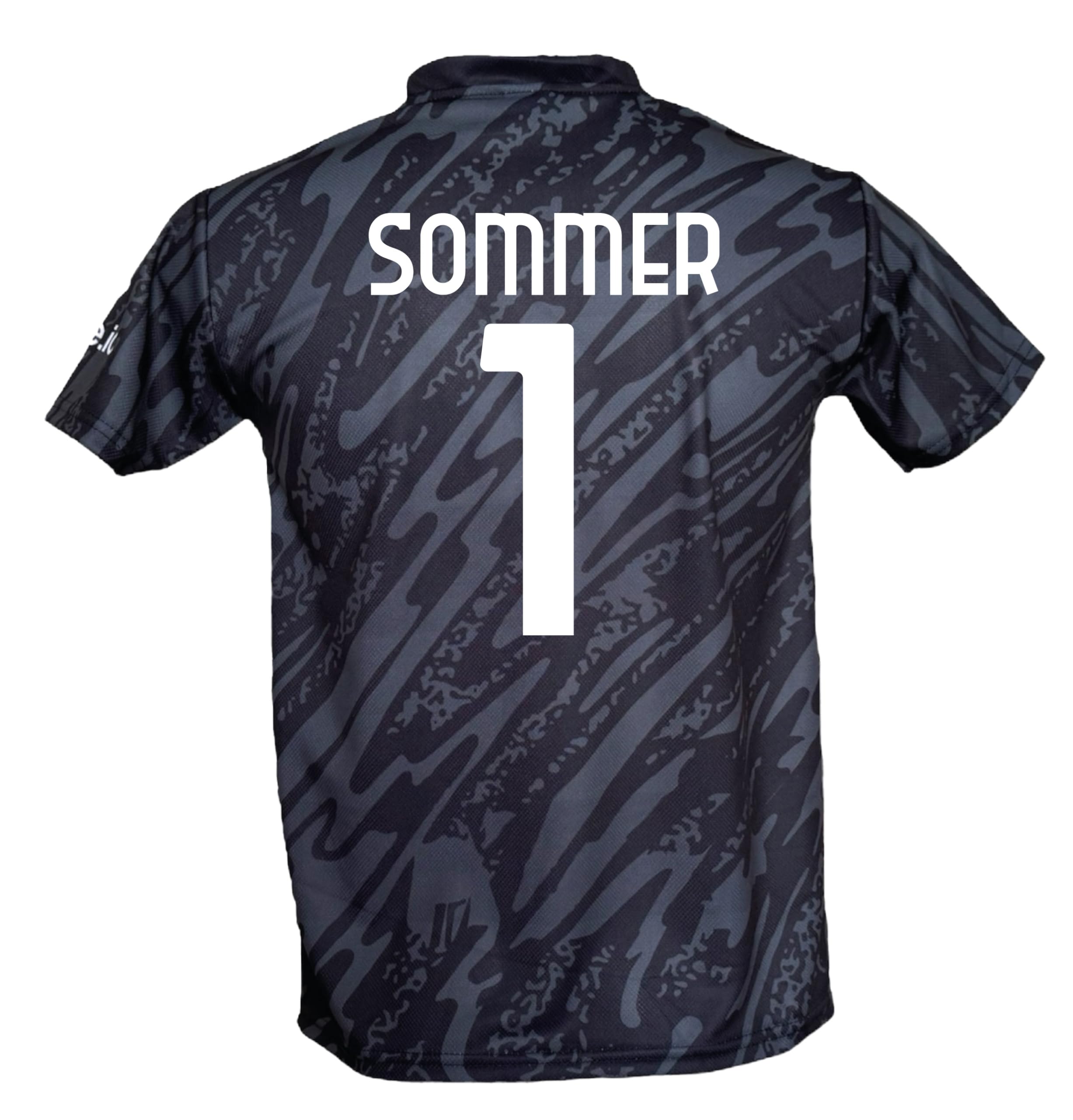 Generico Seconda Maglia Sommer 1 Nera Replica autorizzata Regalo per Tifosi Calcio Taglie da Bambino e Adulto