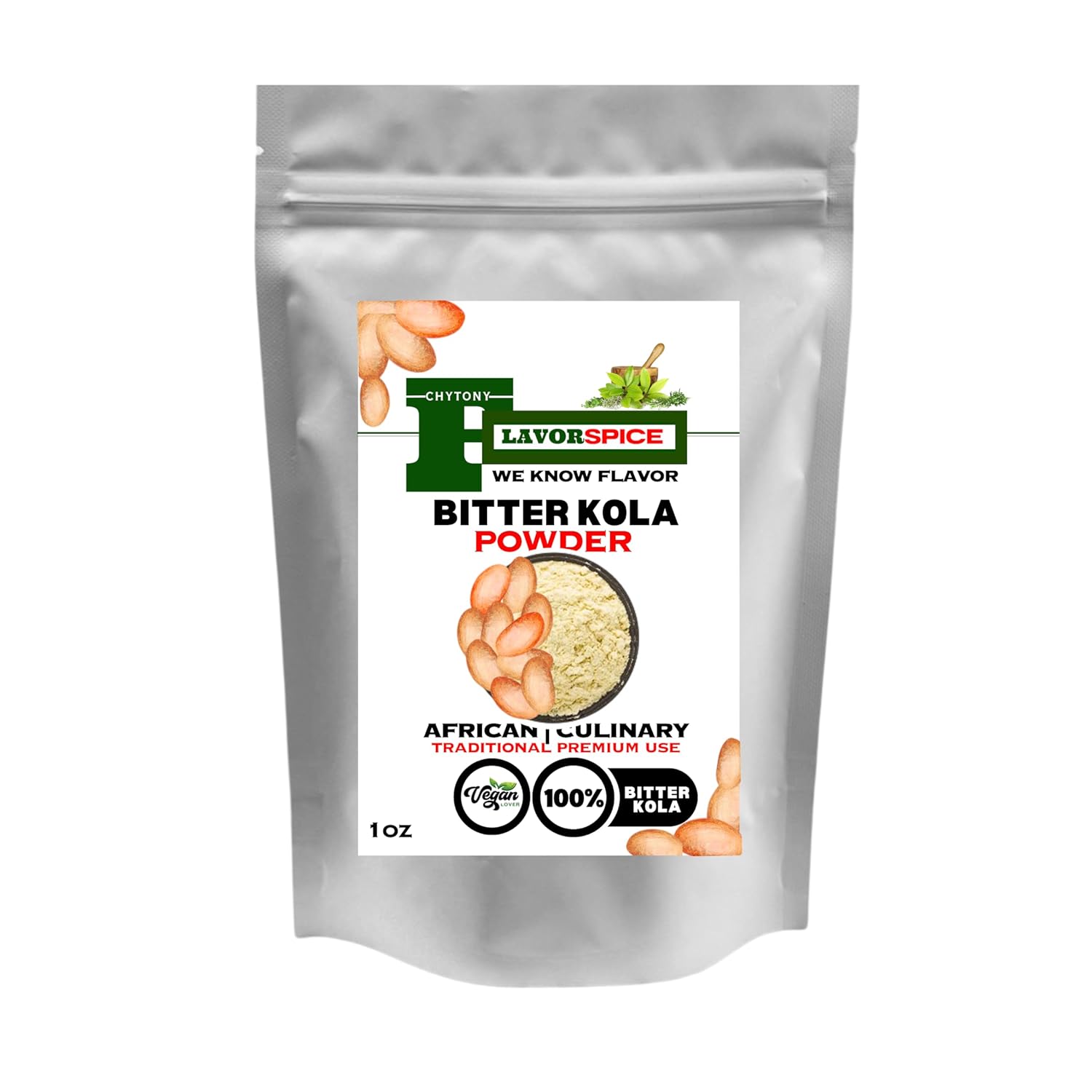 Double root Coffee 6 counts 1 PACK | With Traditional Premium Kola Powder 1oz | African Bitter Kola Nut Powder | for Culinary