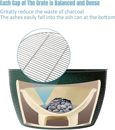 Miniatura 9 de KAMaster Barbacoa Whirlpool para Weber 22, accesorios para parrilla de hervidor de agua con parrilla de carbón de acero inoxidable de 17 pulgadas