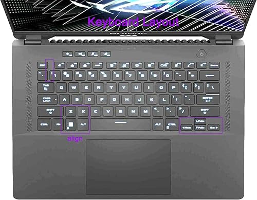 Miniatura 2 de Funda de teclado de silicona compatible con ASUS ROG Zephyrus G15 GA503, ROG Flow X13 GV301 y ROG Flow X16 GV601VI, Zephyrus M16 GU603 y Asus TUF
