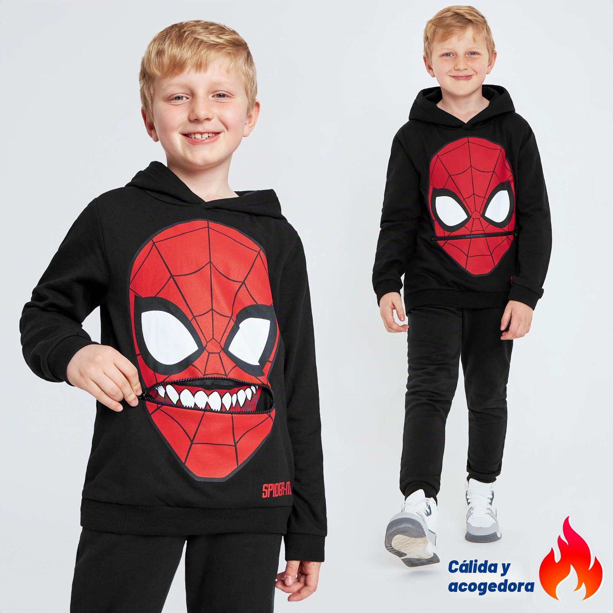 Marvel Sudadera Capucha para Niños - Sudadera Spiderman - Tallas de 3 a 12 años, Regalos Niños, Navidad, Cumpleaños