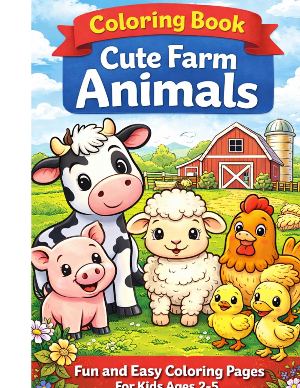 Coloring book: Cute Farm Animals