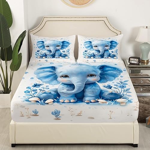 Miniatura 8 de Erosebridal Sábana bajera ajustable de jirafa arcoíris tamaño Queen, lindos animales, sábanas con estampado de jirafa negra y blanca, hippie, teñido