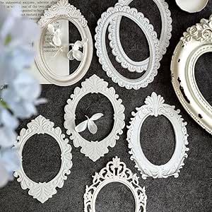 Dekorativer Fotorahmen, Material, Papier, hohl, geprägt, Bilderrahmen, Junk, Tagebuch, Planer, Scrapbooking, Planer, Vintage, dekoratives Papier, DIY, Schmuck, Display-Dekoration, 10 Stück