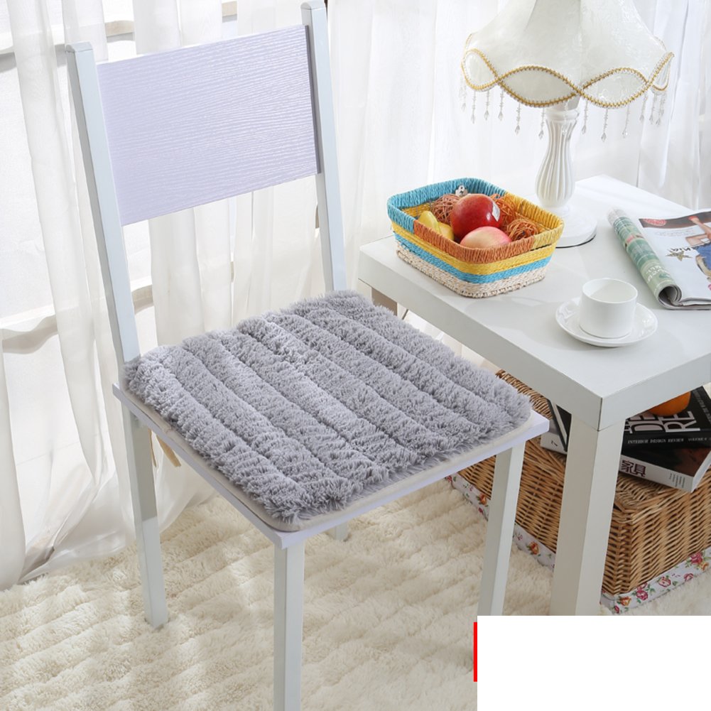 Coussin en peluche avec sangle tapis antidérapant modèle E carré 18x18inch doux