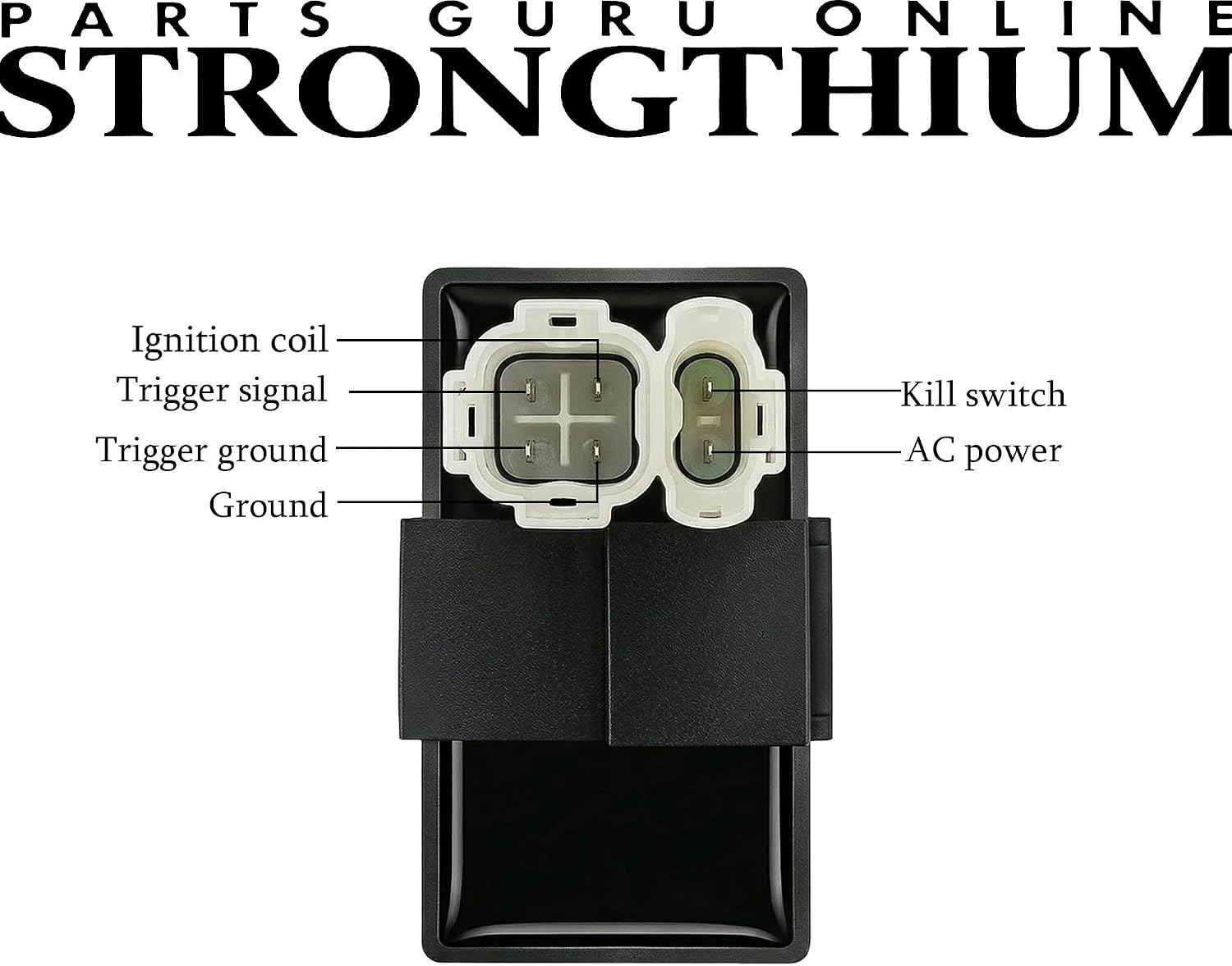STRONGTHIUM Ignition Coil 6 Pin AC CDI BOX Compatible with GY6 49cc 50cc 90cc 125cc 150cc 200cc 250cc Taotao Bikes