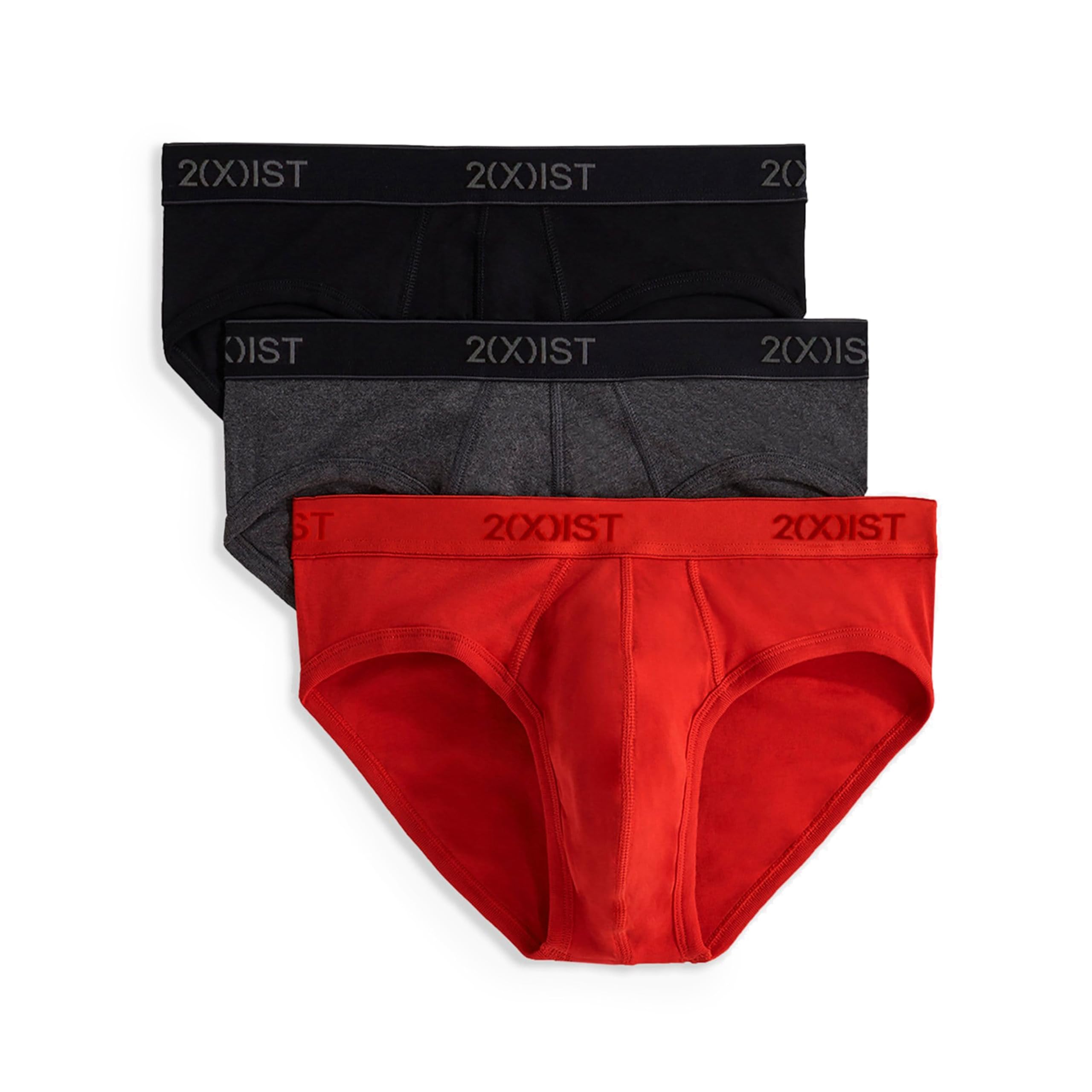 2(X) IST mens Essential Cotton No Show Brief 3-pack Briefs (pack of 3)