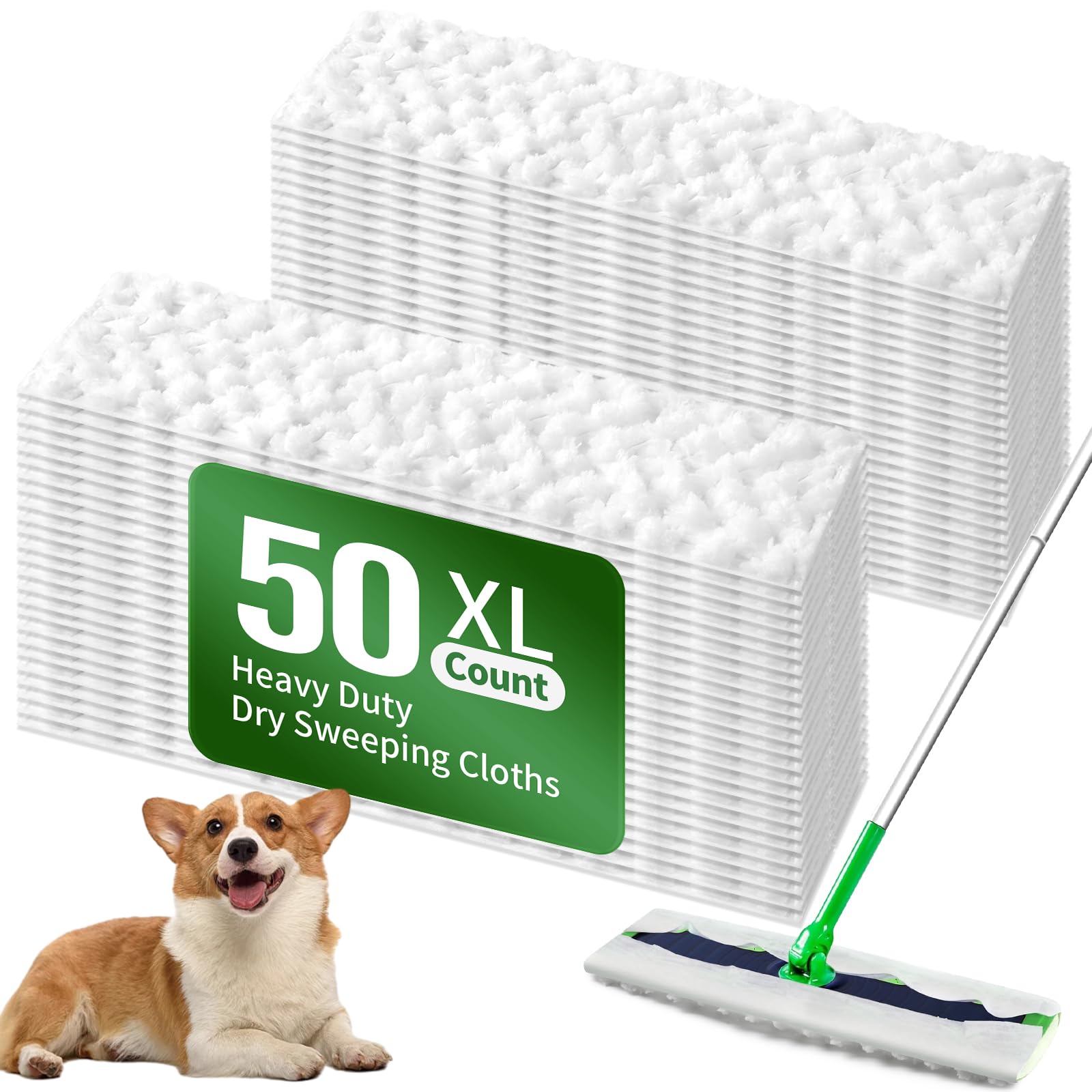 Photo 1 of Senowi Heavy Duty Dry Sweeping Cloths for Swiffer Sweeper XL Mop, 50 Count