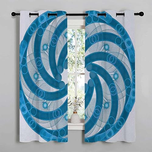 Miniatura 3 de Cortina Blackout para Habitacion Spires Grommet Short Slider Curtains for Sliding Glass Doors Garage Curtain 55Inch Width by 45Inch Length,2 Panels