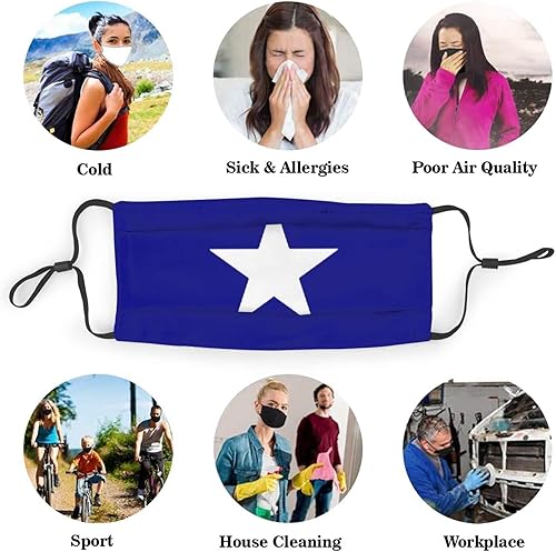 Miniatura 6 de Bonnie - Máscara facial reutilizable para adultos con bandera azul para exteriores