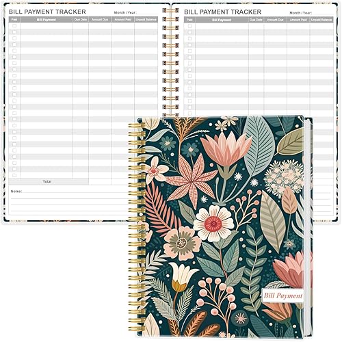 Miniatura 28 de Cuaderno de seguimiento de pagos de facturas, organizador mensual de facturas y planificador para presupuestos personales financieros, organizador