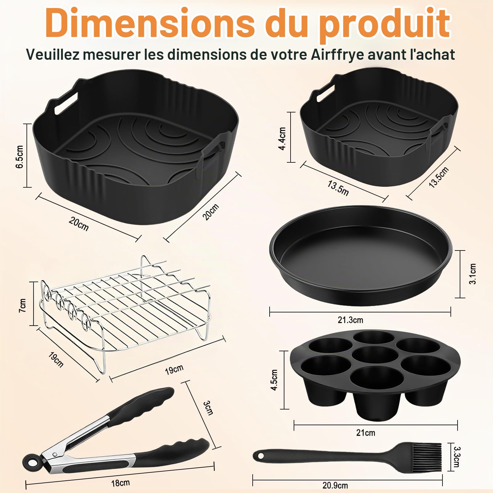 Accessoires Air Fryer pour Ninja CRISPi FN101EU & Pro (8PCS)