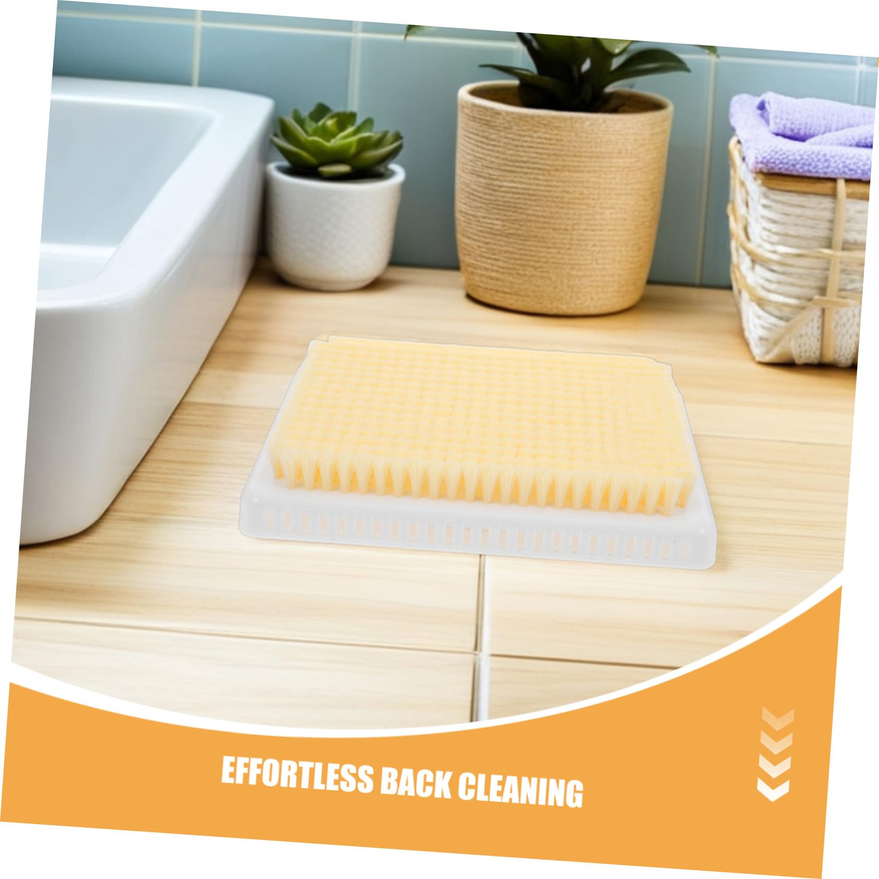 Ipetboom 2 Pezzi Scrub Schiena da Doccia Parete con Setole Esfolianti Resistenti Spazzola Massaggiante Corpo per Pulizia Profonda Senza Uso di Mani Accessorio Bagno Facile da Installare e