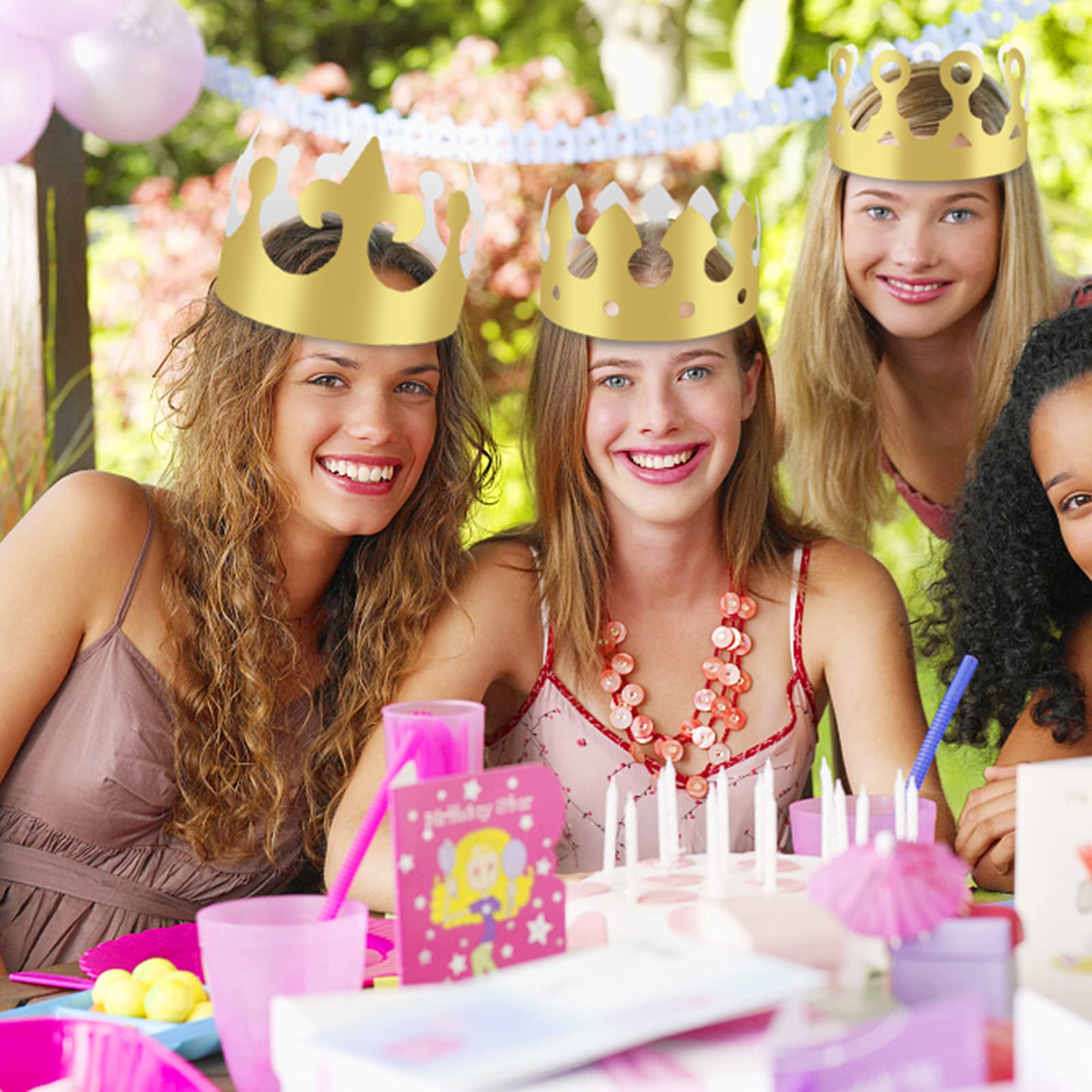 36 Stück Papierkronen Goldene Partykronen Prinzessin Prinz Krone Kinder Geburtstag Party König Hüte für Kinder Erwachsene
