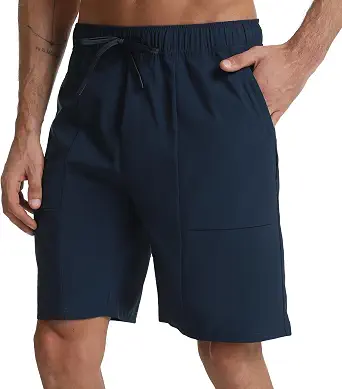 Men's Athletic Hiking Shorts with Zipper Pockets, Lightweight