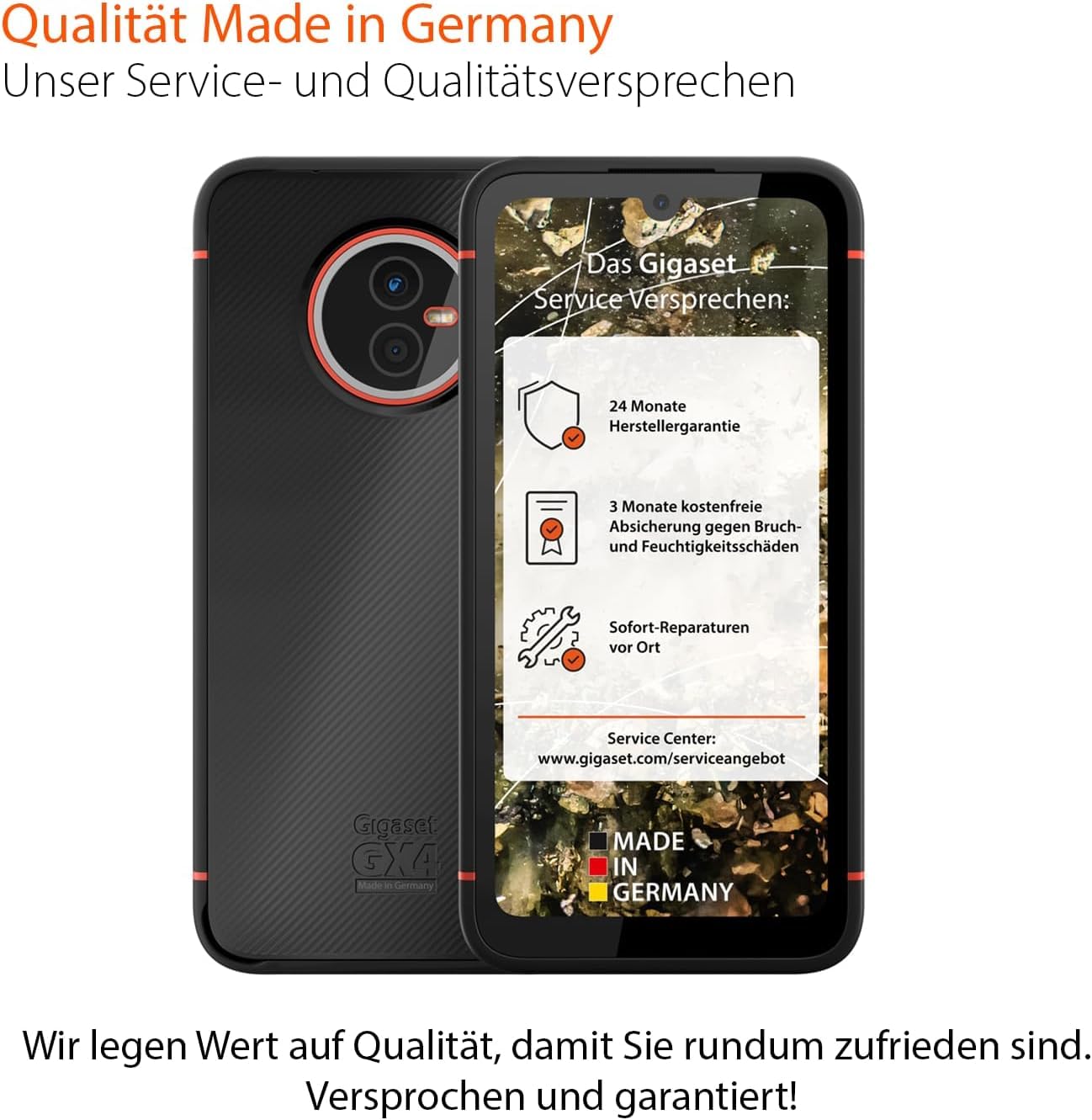 Gigaset GX4 PRO robustes Business-Smartphone 4G - staub- & wasserdicht IP68, Militärnorm - 6,1" HD+ Display mit Gorilla Glass - 128GB+6GB RAM - 48MP Kamera - 400 std Standby, Black