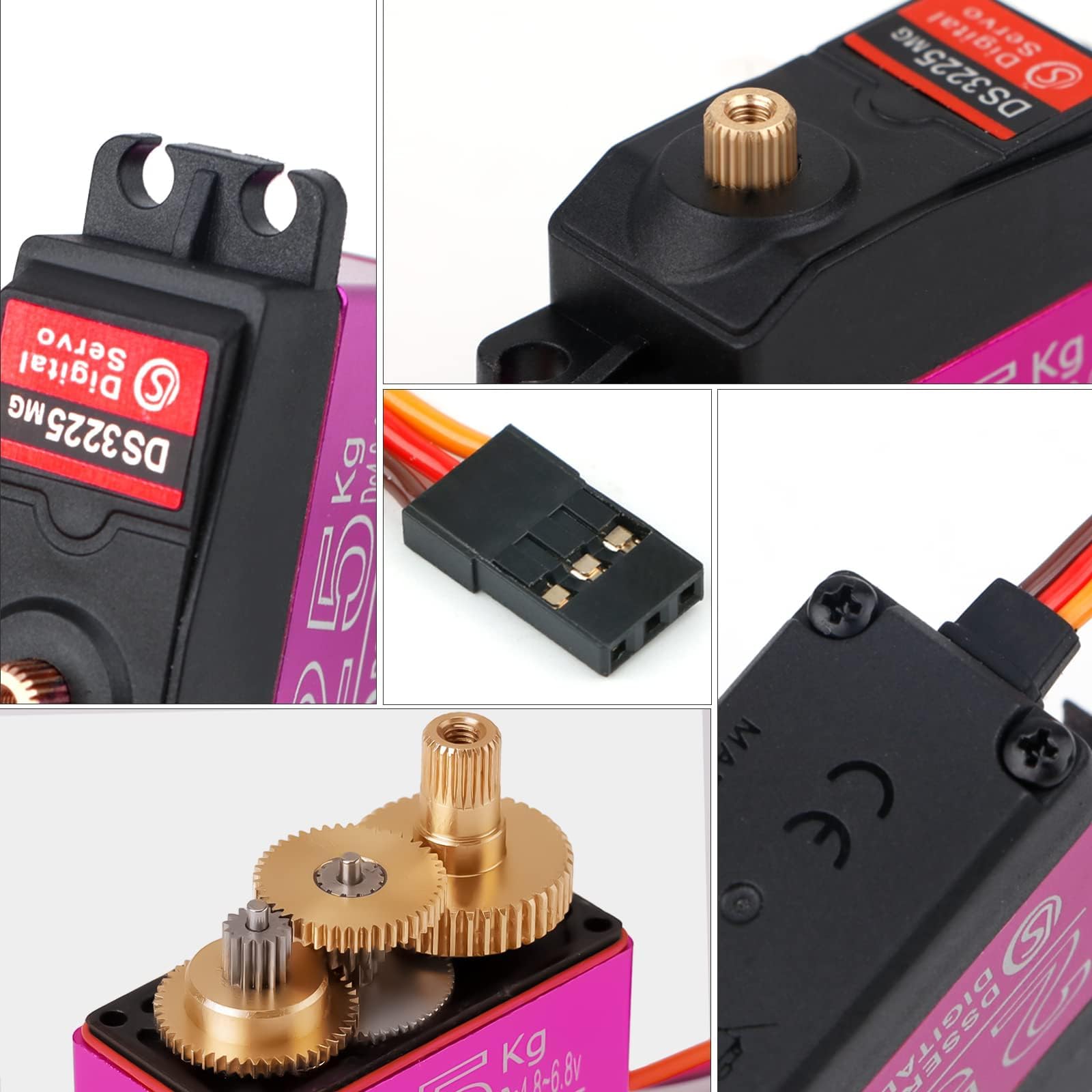 Servo RC Servo 25 kg servo sterzo digitale impermeabile Servo High Torque Servo modello in metallo cambio servomotore 180° servos DS3225 per RC Auto Robot 1/10 1/8