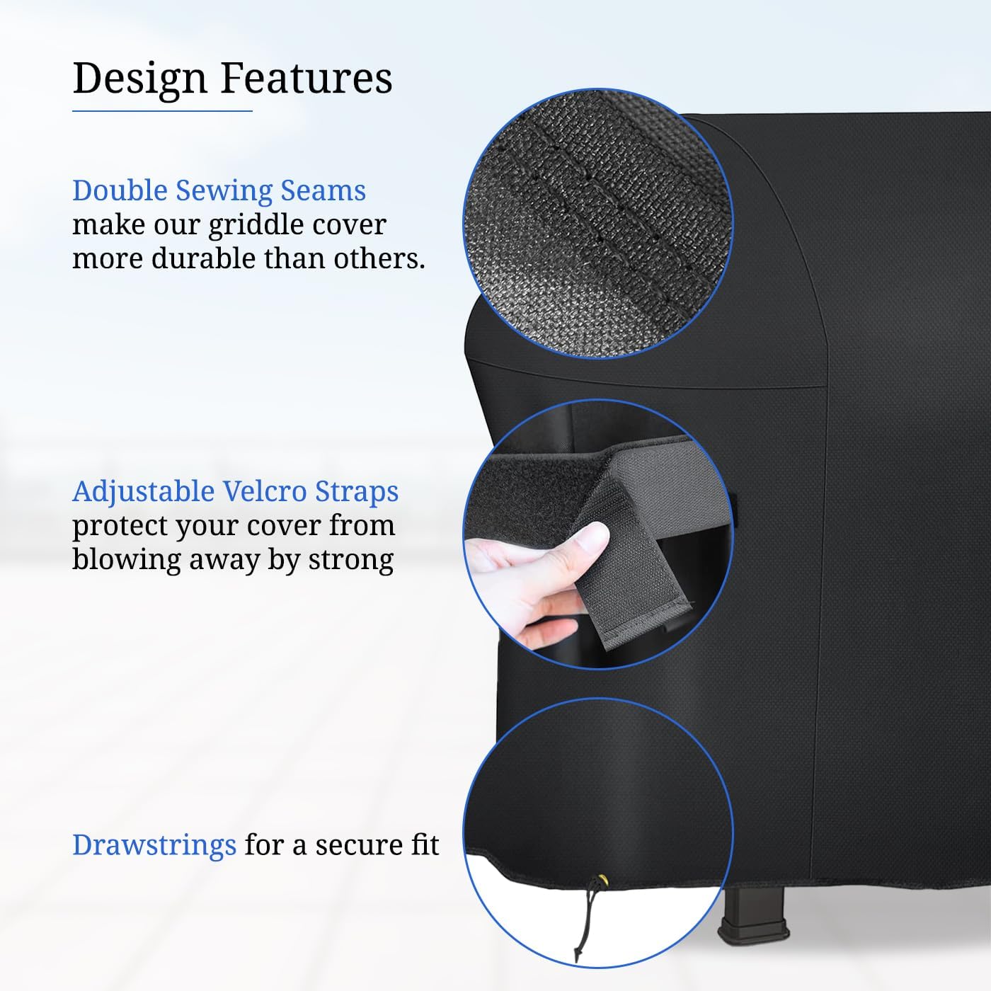 Covers & all Weber Spirit II 200 Series BBQ Gas Grill Cover, Heavy Duty for Outdoor Grill, Waterproof, UV & Weather Resistant BBQ Cover for Spirit 200, E210 Gas Grills (48"L x 17.8"W x 42"H, Black)