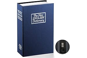 Book Safe with Combination Lock - Jssmst Home Dictionary Diversion Metal Safe...