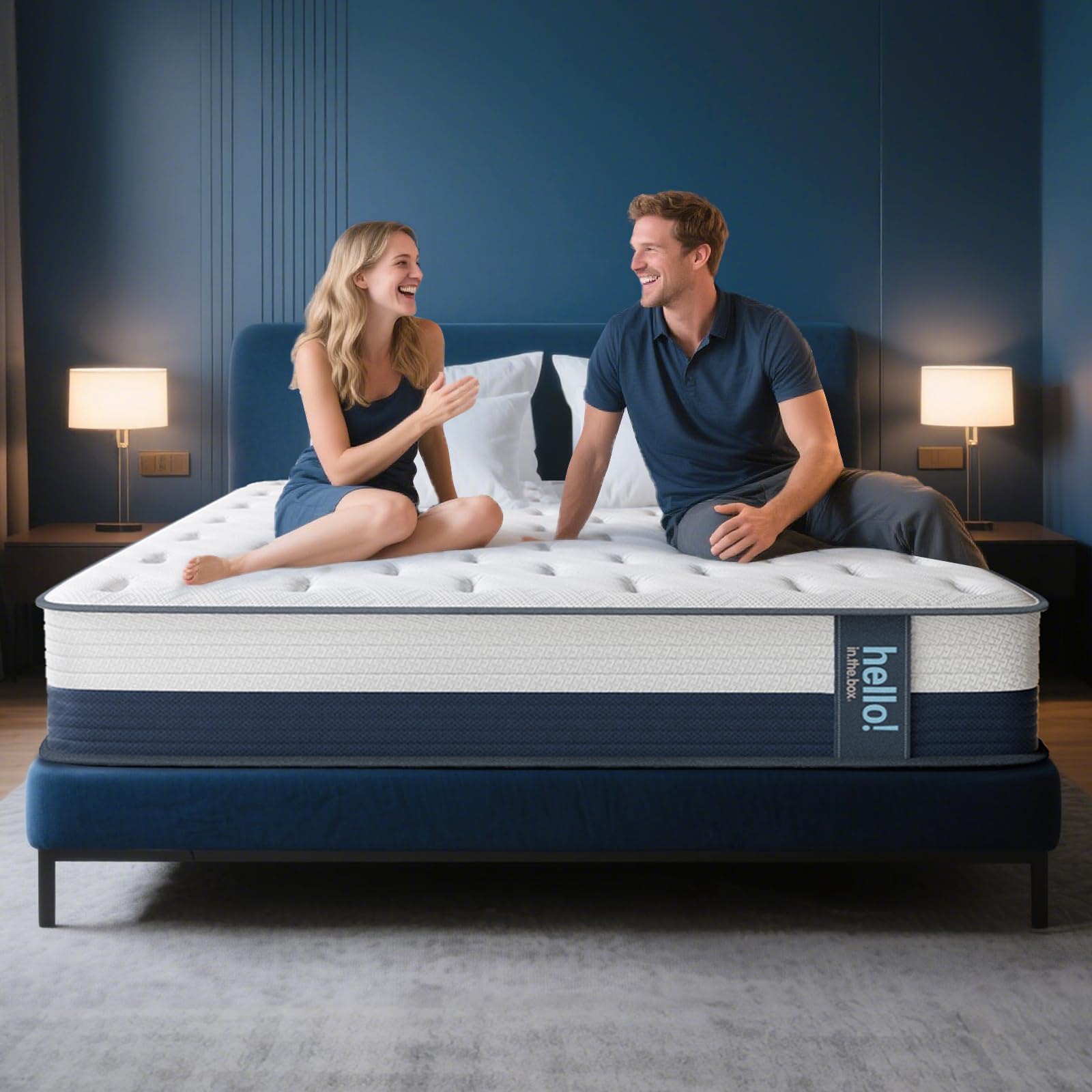 full mattress 10 inch, medium firm hybrid full size mattress in a box with pocketed spring memory foam bed mattresses for pressure relief motion isolation all sleep positions, certipur-us certified