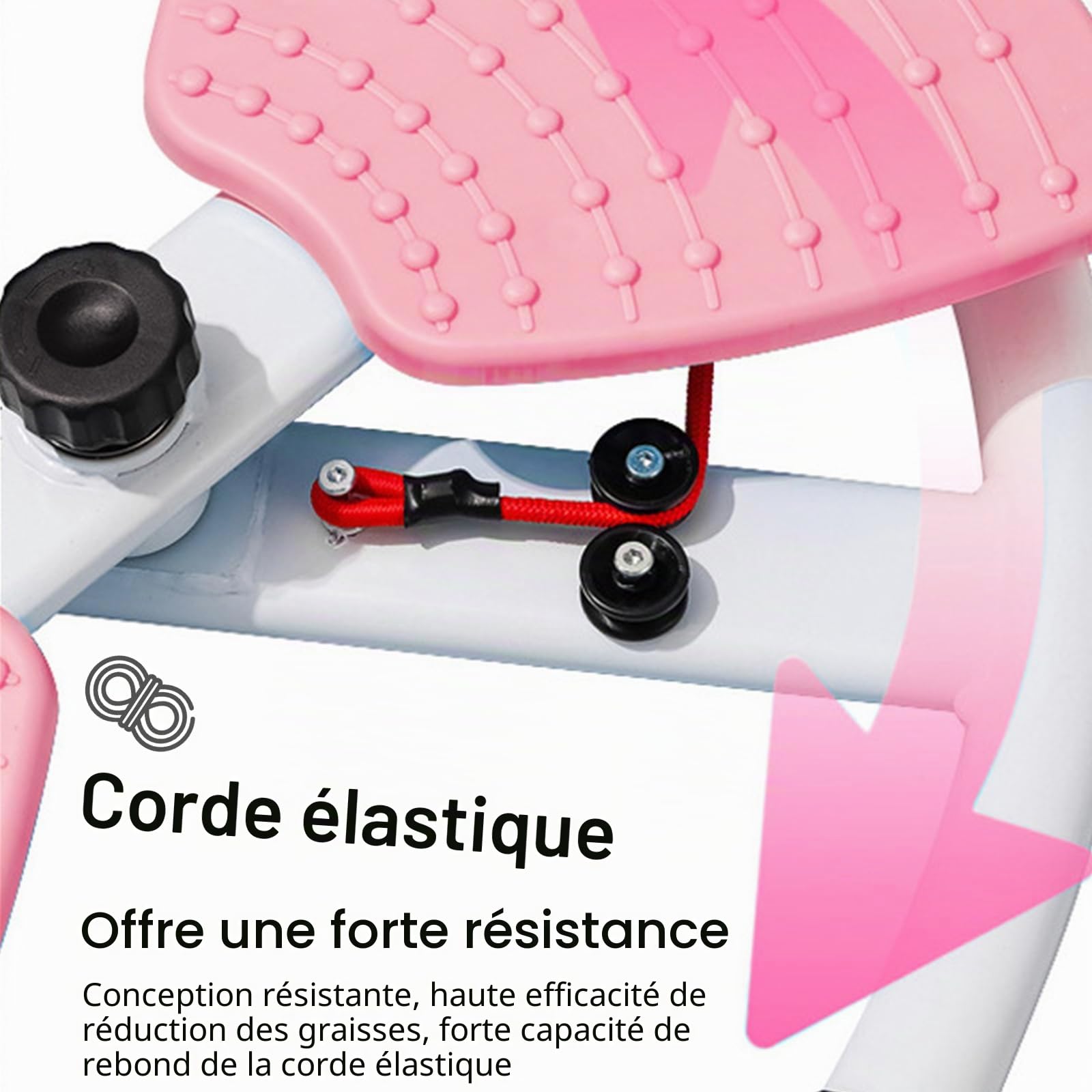 Waist Trainer, Waist Twisting Disc Board Bauchmuskeltraining Multifunction Bauchtrainer Fitness Pilates Board Twist Waist Disc mit Kordelzug für Frauen mit Widerstandsbänder Massage Fußsohle