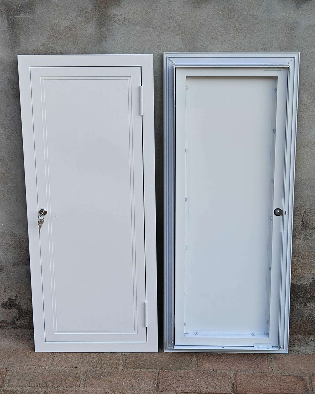 Puerta de Inspección Placa de Cubierta del Panel de Acceso con Cerradura, Puerta de Acceso a La Trampilla de Pared, Puerta de Servicio de Inspección Metálica Insonorizada(65x100cm)