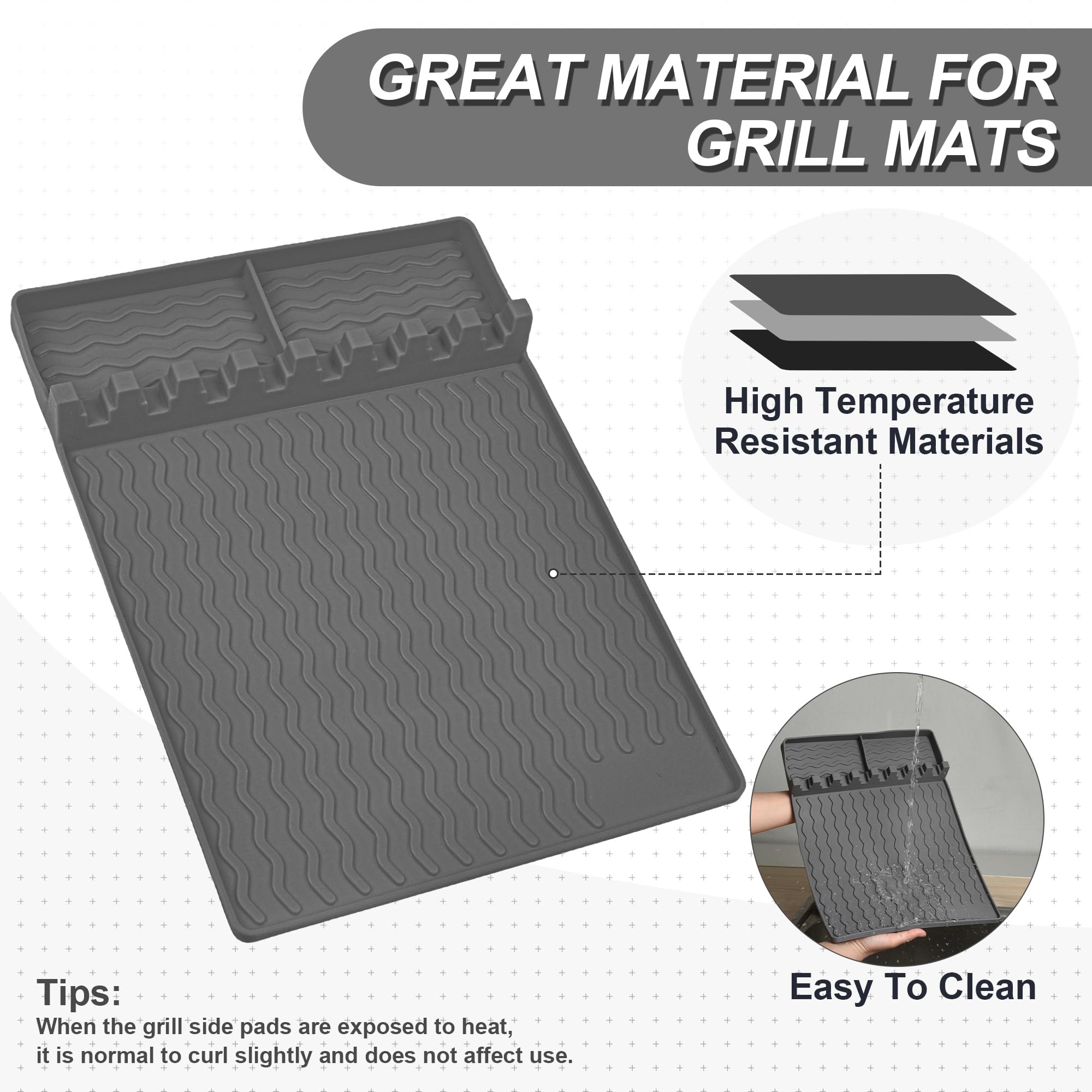 Silikon-Grillmatte Für Blackstone – 40x28 Cm, Mit Tropfpad, Hitzebeständig & Spülmaschinengeeignet
