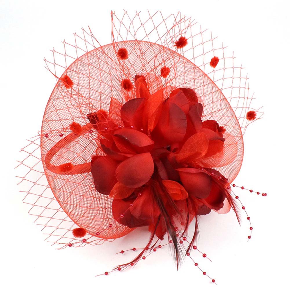 Charming Big Flower Headband Netting Mesh Hair Band Cocktail  display picture 2
