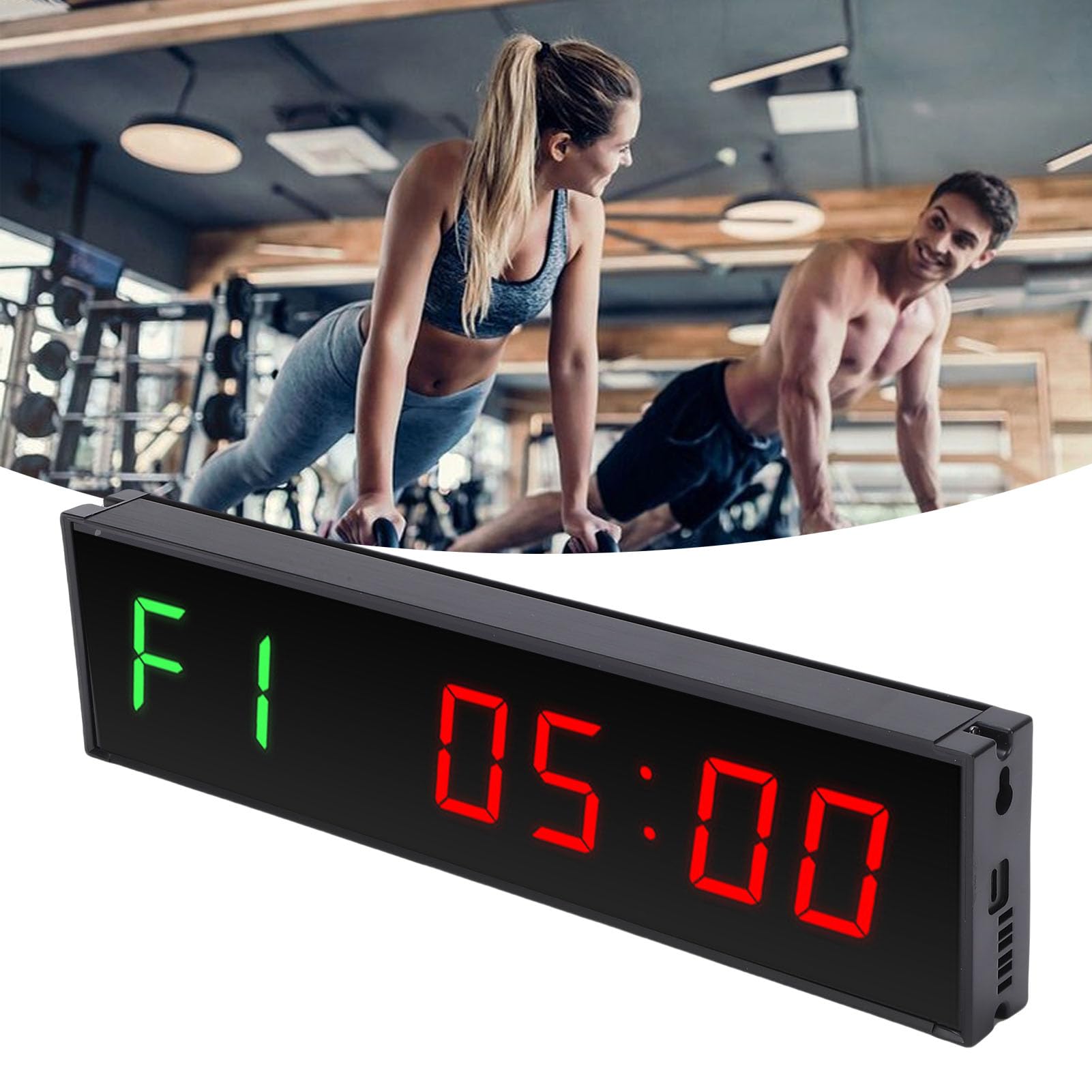 Domary Gym Timer Clock LED Interval Timer 6 Modes de Fitness Professionnels