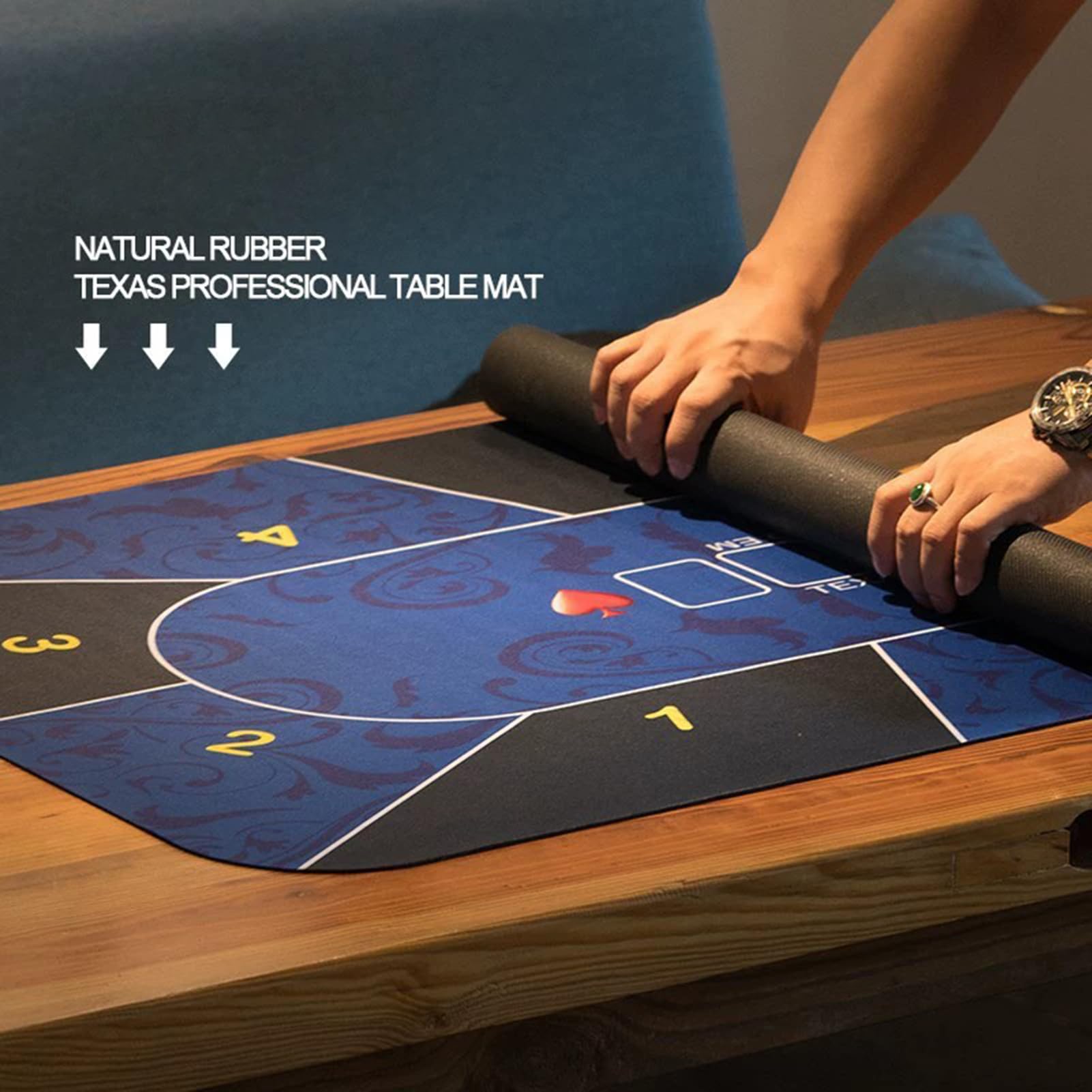 Tappetino da poker Texas, Tappetino da poker Holdem | da gioco in portatile con layout da | Holdem da tavolo per intrattenimento domestico, sale giochi da tavolo, riunioni di