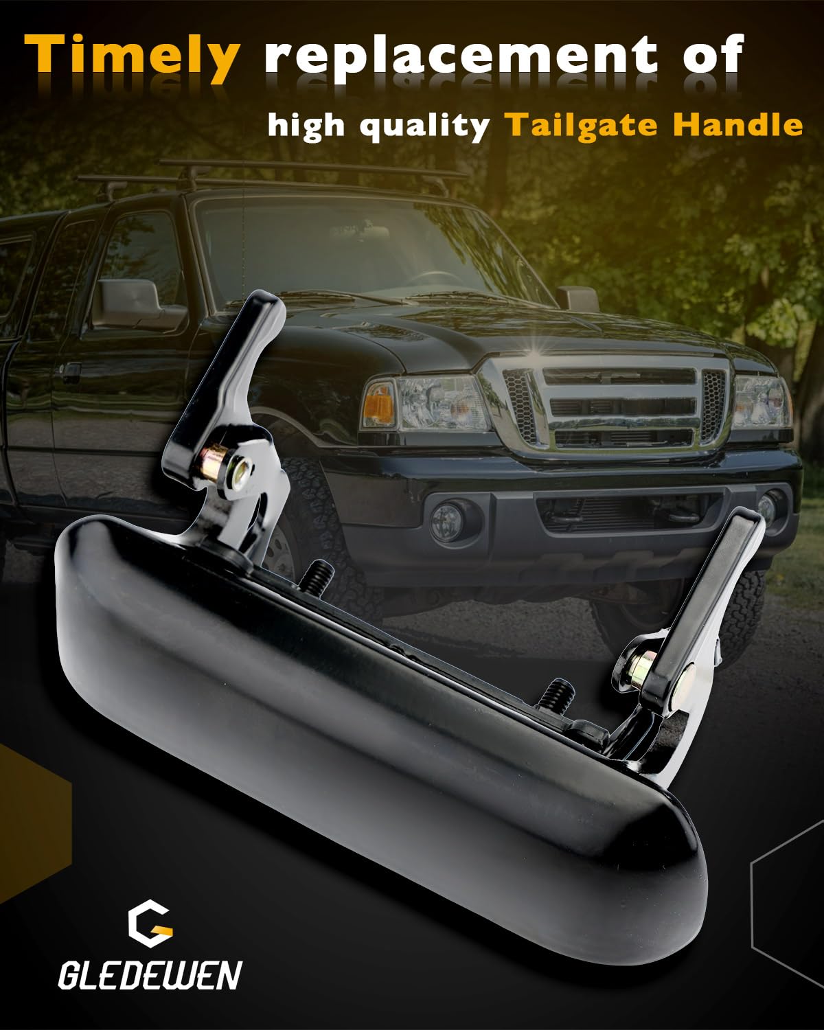 A-Premium Upgraded Metal Tailgate Handle Liftgate Latch Handle with