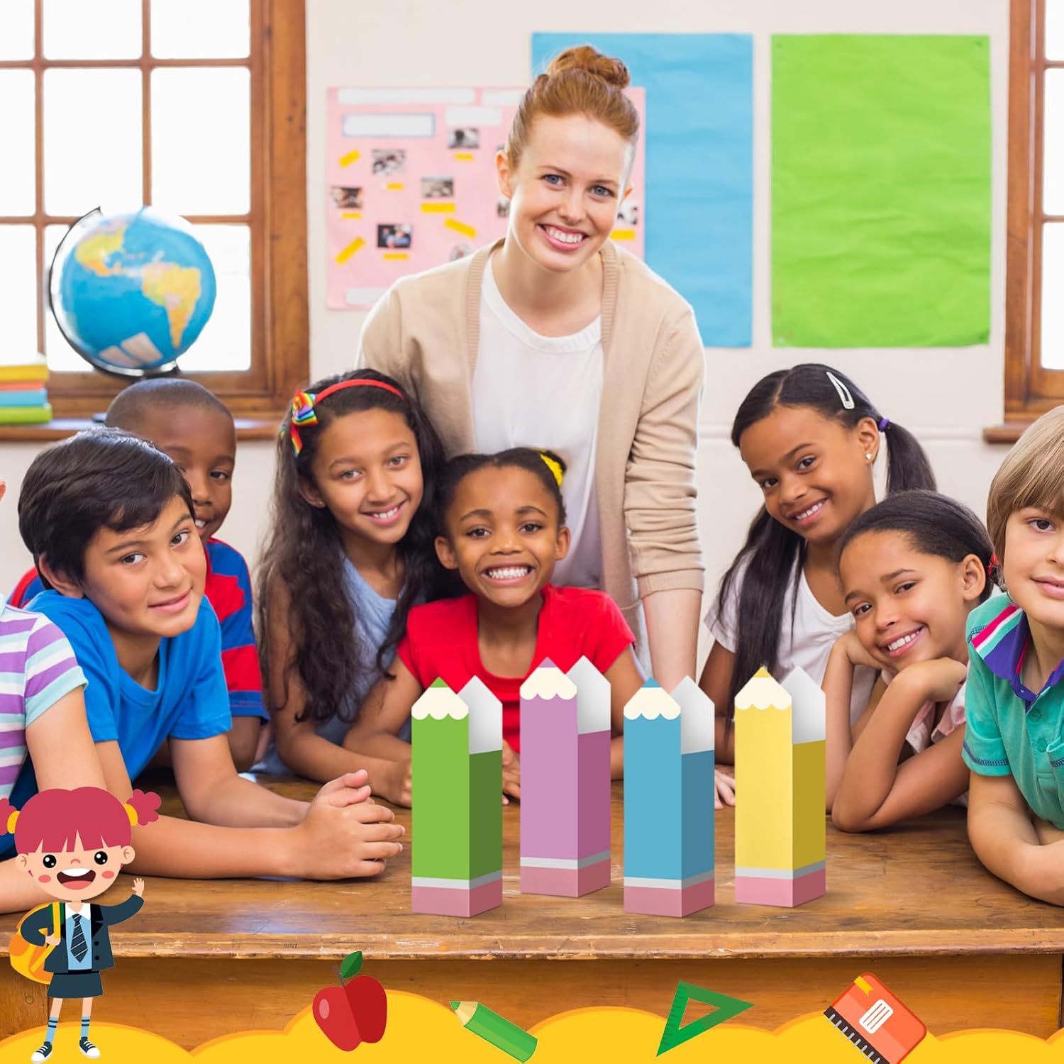 Pencil Popcorn Boxes 