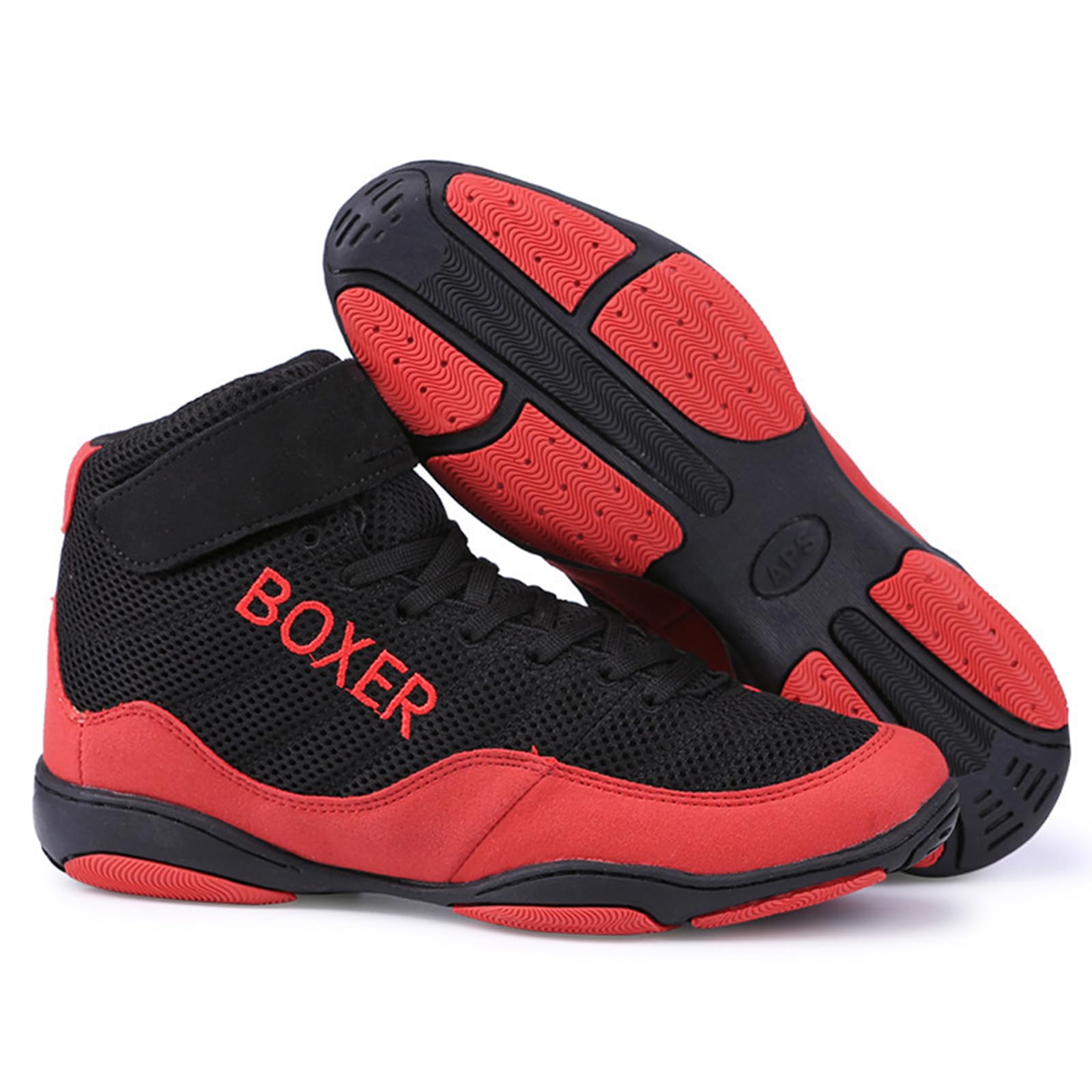 Zapatos De Lucha Libre para Hombres Transpirables Zapatos De Boxeo para Levantamiento de Pesas, Fitness Atlético
