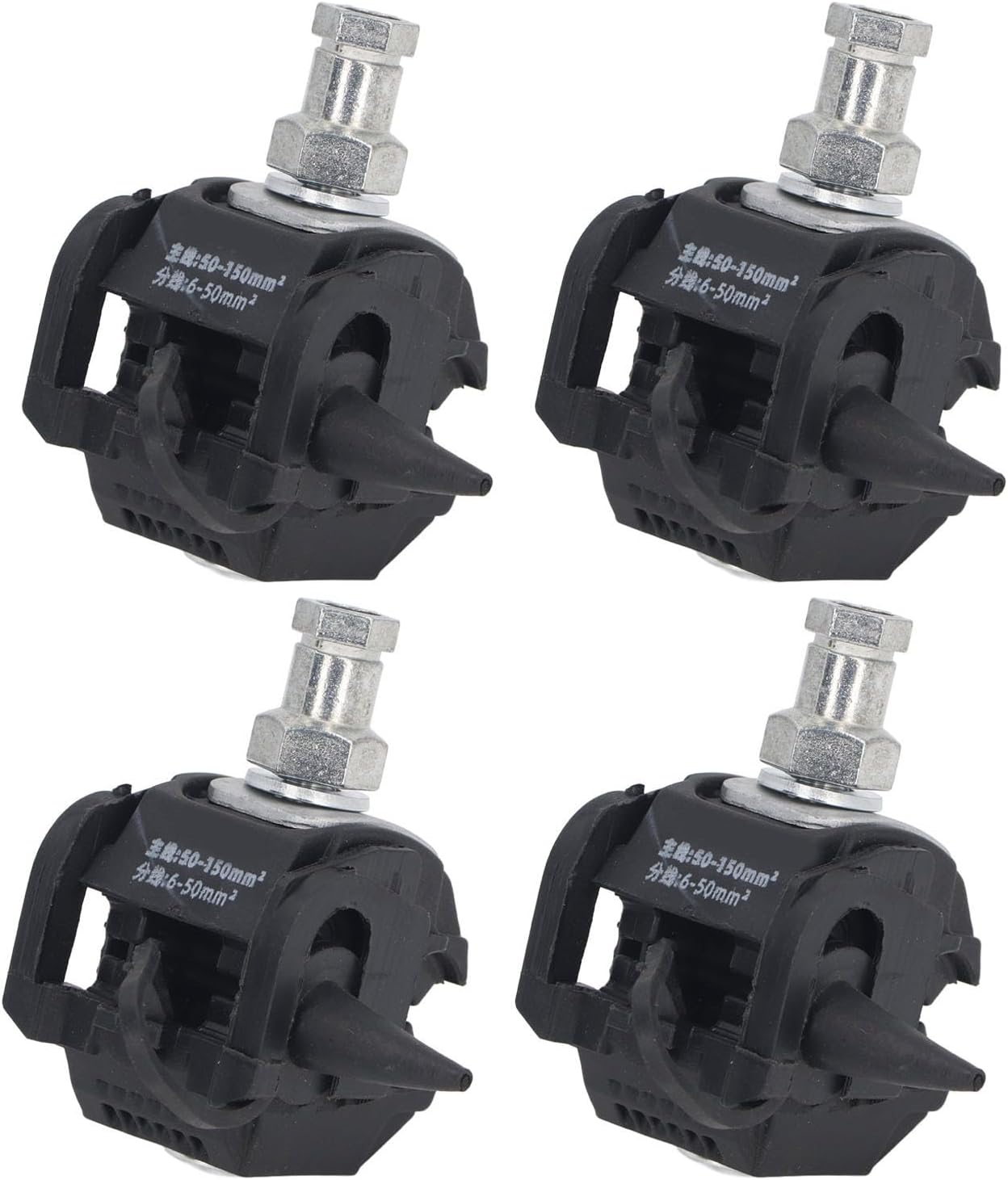 Insulation Piercing Connector, 5Pcs 1KV No Peeling Piercing Clamp Insulated Pierce Tap Connector High Low Voltage Cable Splitter JJC-4