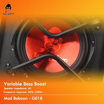 10 1000W Edition Active Car Subwoofer, Includes Loaded Enclosure with Amplifier (Subwoofer-B), Red