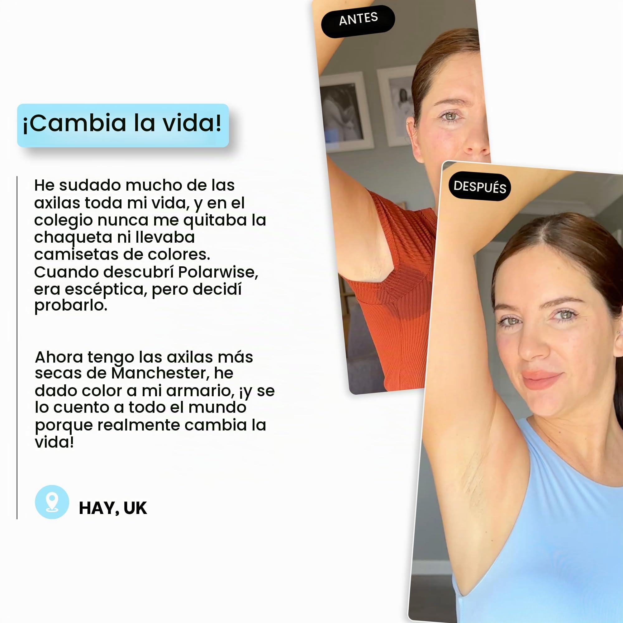 Polarwise Desodorante Unisex Antitranspirante Strong Mist: 100% libre de olores y manchas de sudor
