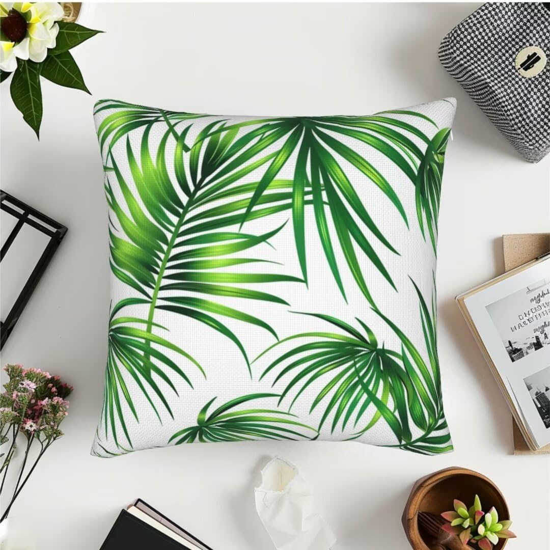 Fundas Cojines 100x100 cm Funda Cojin Verde Juego de 2, Plantas Fundas de Cojines Funda de Almohada, Lumbar Funda de Cojin Sofa Cuadrado Cojines Decora para Coche Silla Dormitorio Decoracion 40x40Inch