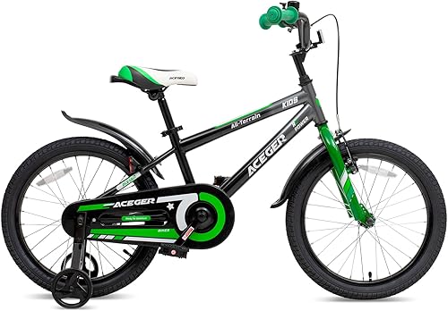 Miniatura 12 de ACEGER Simon - Bicicleta infantil para niños y niñas, unisex, para niños de 3 a 13 años, bicicleta para niños de 12, 14, 16, 18 pulgadas, con ruedas