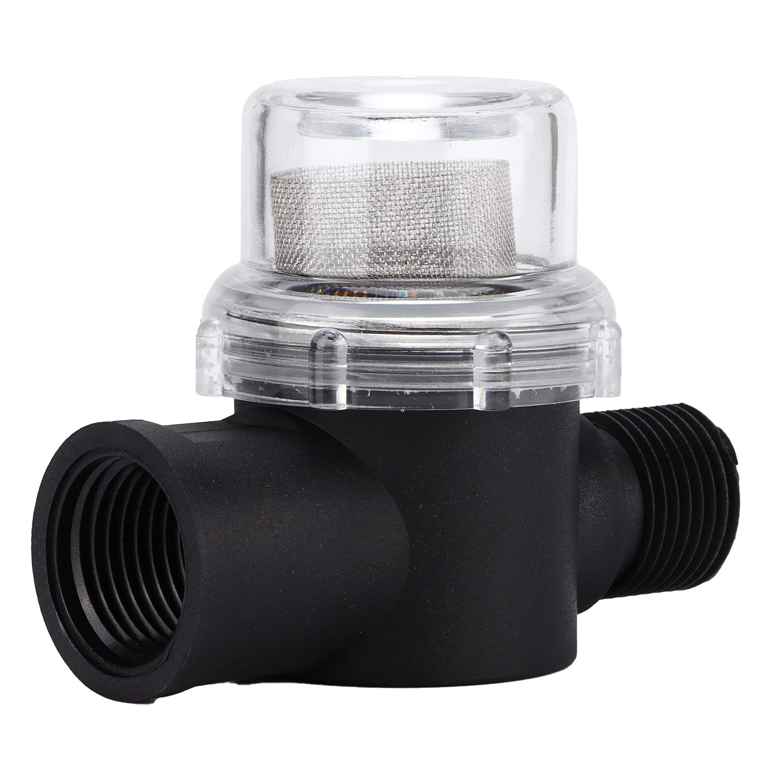 Tamis transparent pour pompe à eau, 50 mailles, filtre en acier inoxydable avec design facile à nettoyer, convient pour les conduites d'eau domestique ou de camping-car