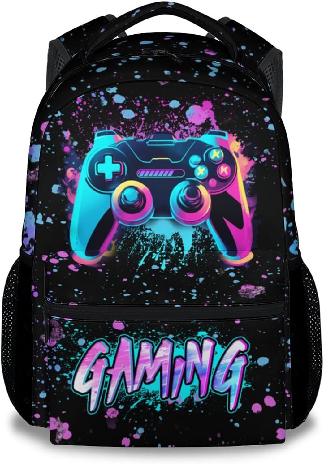 Kids Gaming Backpack for Boys, 17 Inch Gamer School Bag