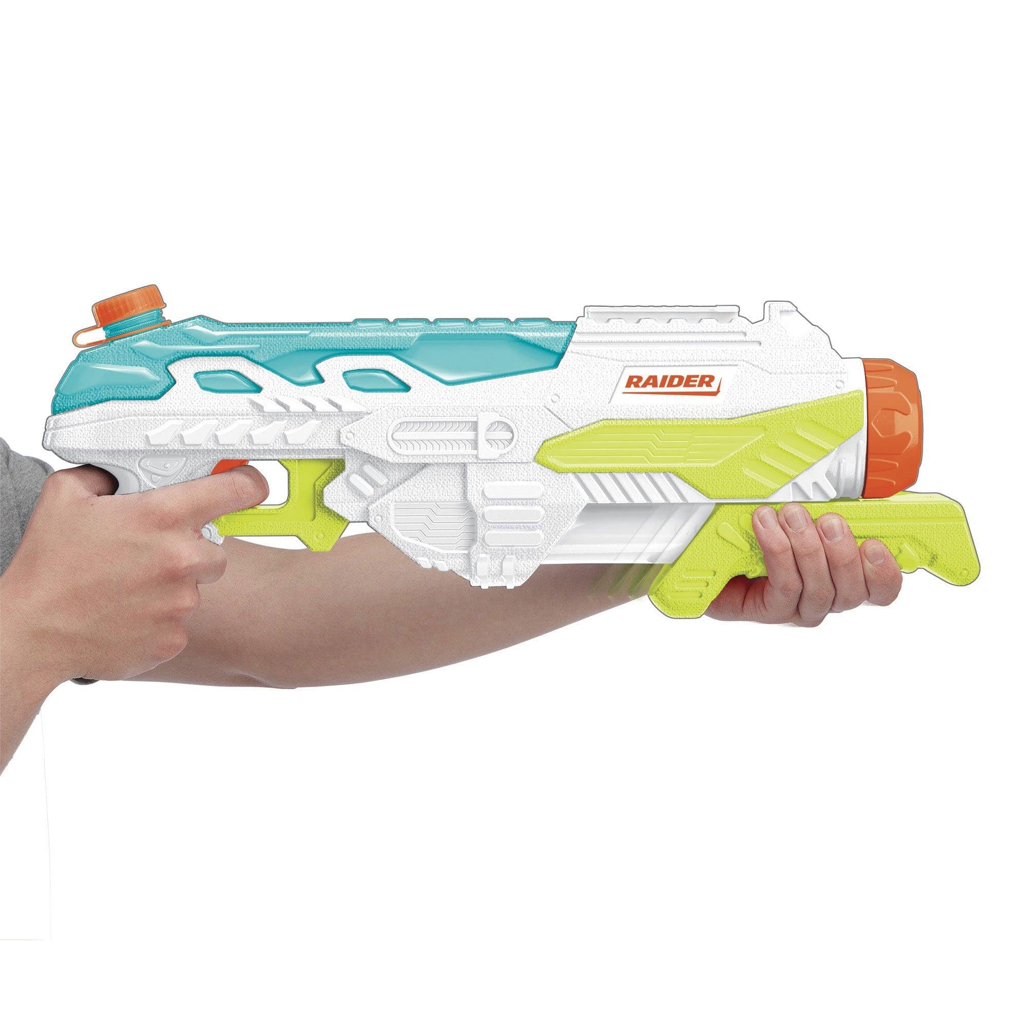 In The Swim Water Warriors Raider Water Blaster, Power Pump Action, 35-Foot Range, Adjustable Nozzles, 30oz Capacity